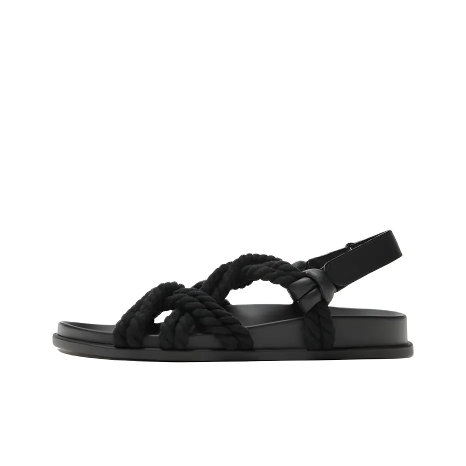 ZARA One Strap Sandals Men's Black