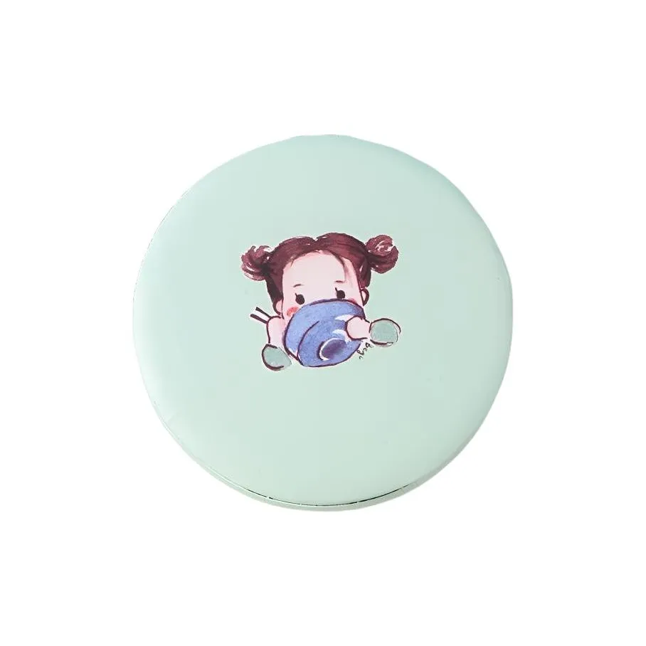 ECOHOME Круглое Зеркало для макияжа Портативное Карманное С откидной крышкой Складное Зеркальце Для макияжа Touch Вверх И Укладка Принцесса Круглое Зеркальце