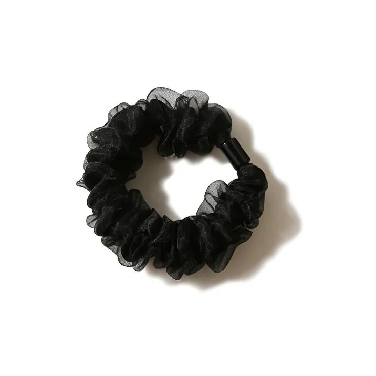 YOUWEI Шелковый шифон Однотонный Головной убор Черная Резинка для волос Viral Резинка для волос Для Женщин Чтобы Завязать Волосы в Талию Женские