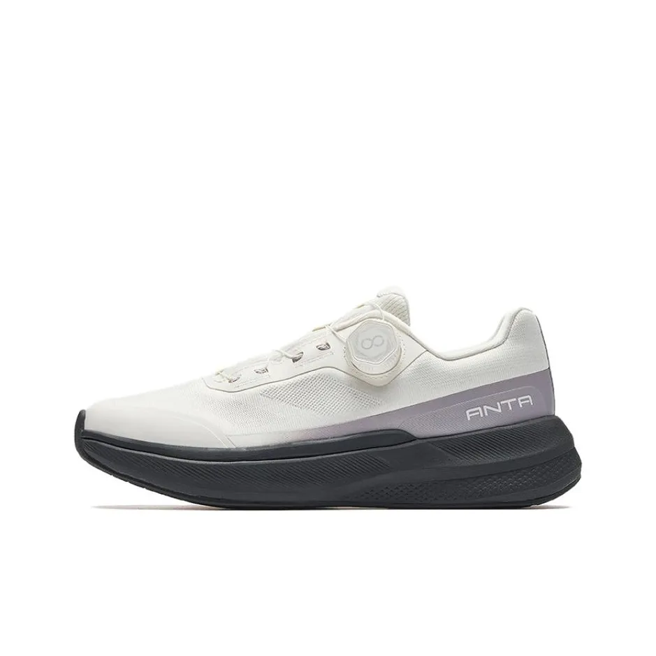 ANTA Shen Xing 12 Амортизация Дышащий Легкий Низкий Топ Кроссовки для тренировок Женские Айвори Белый Magic Carpet Серый