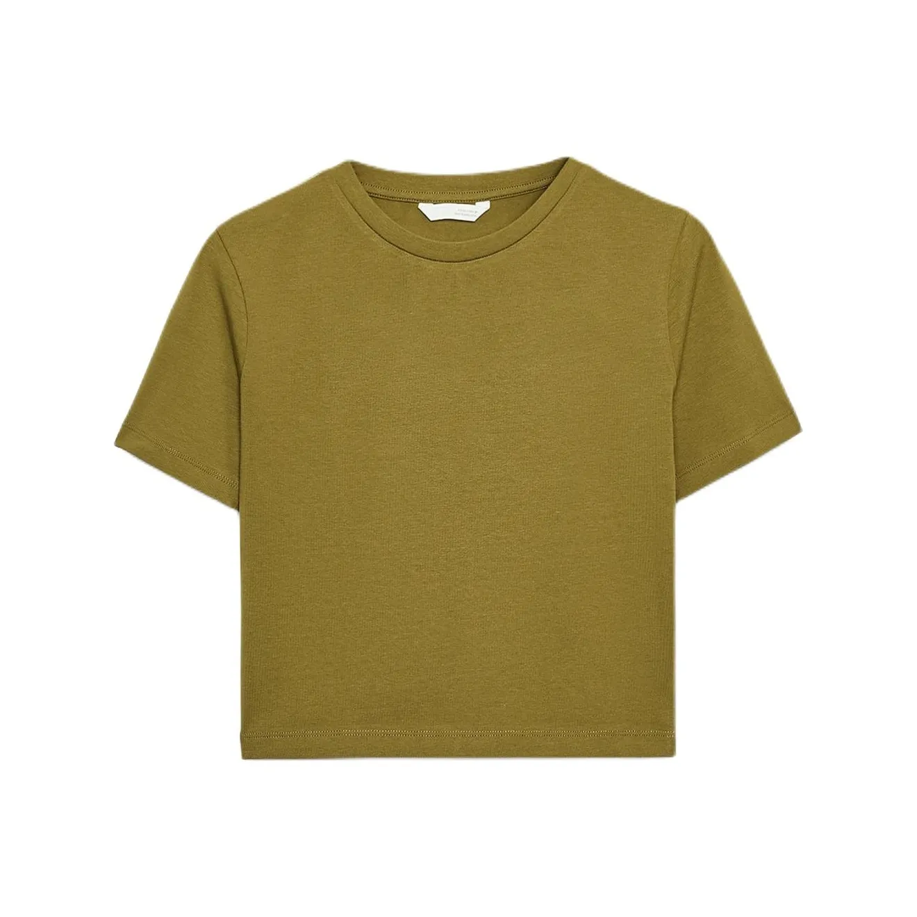 ZARA Оливково-зеленые Женские T-рубашки