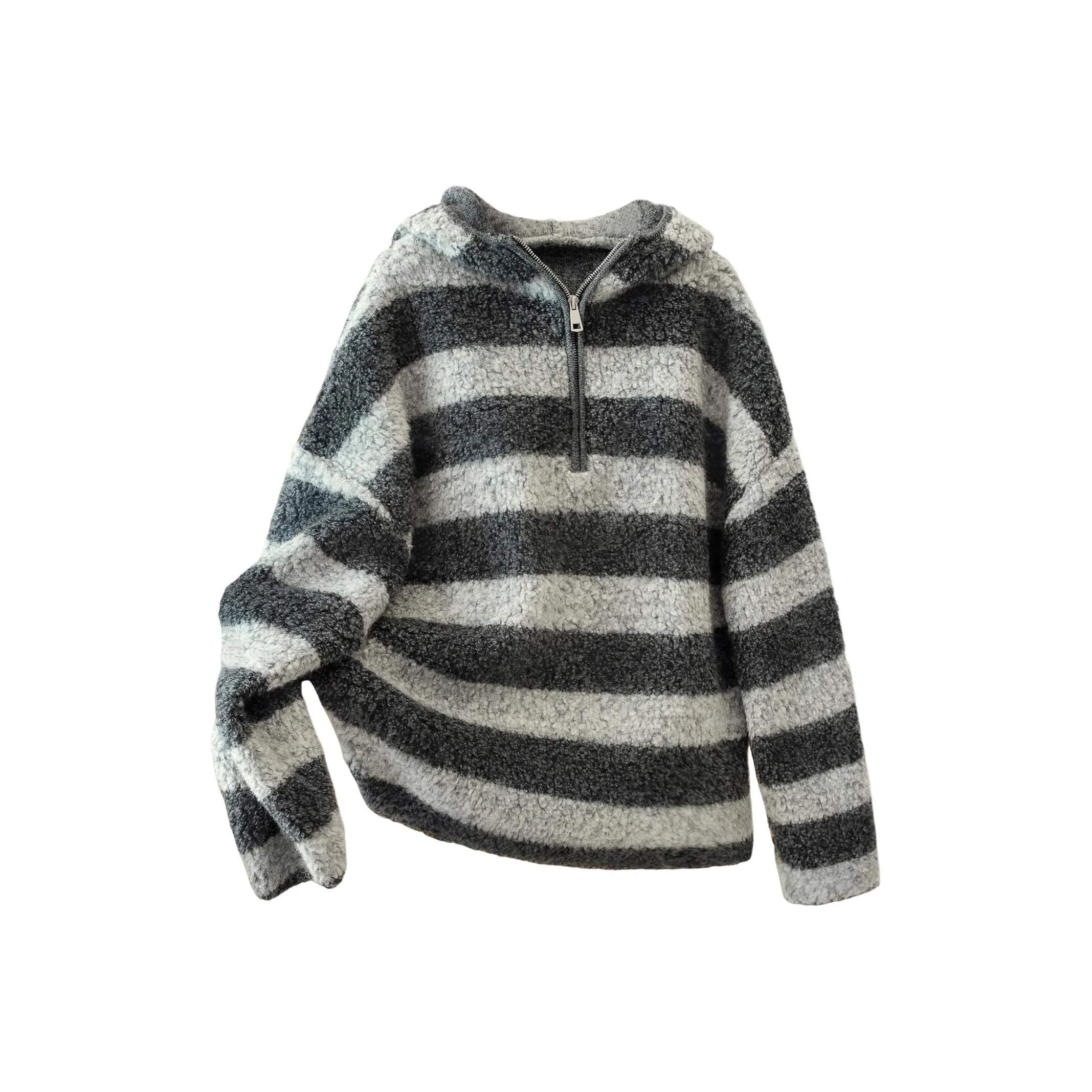 SIBAISHE Темно-серый с полосами женские свитера