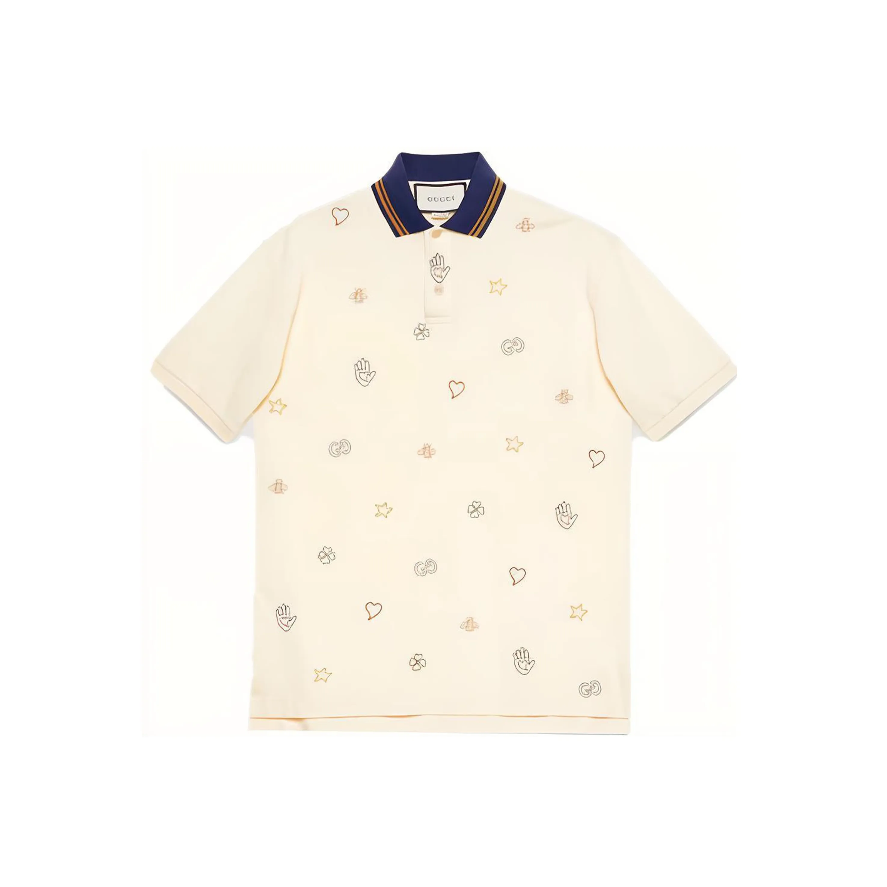 GUCCI Polo Shirts Men's Ivory White
