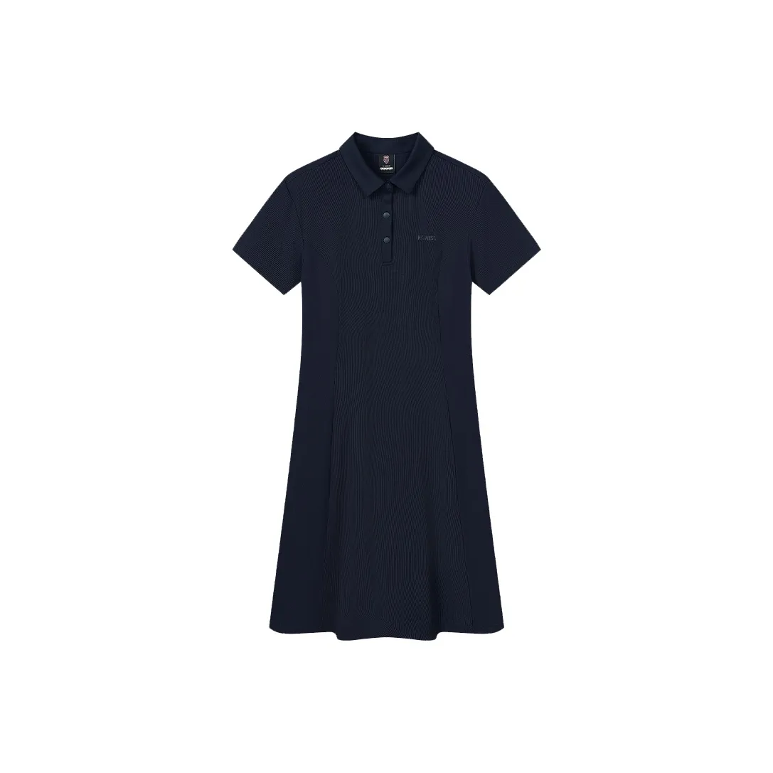 KSWISS Короткое платье с короткими рукавами женское темно-индиго