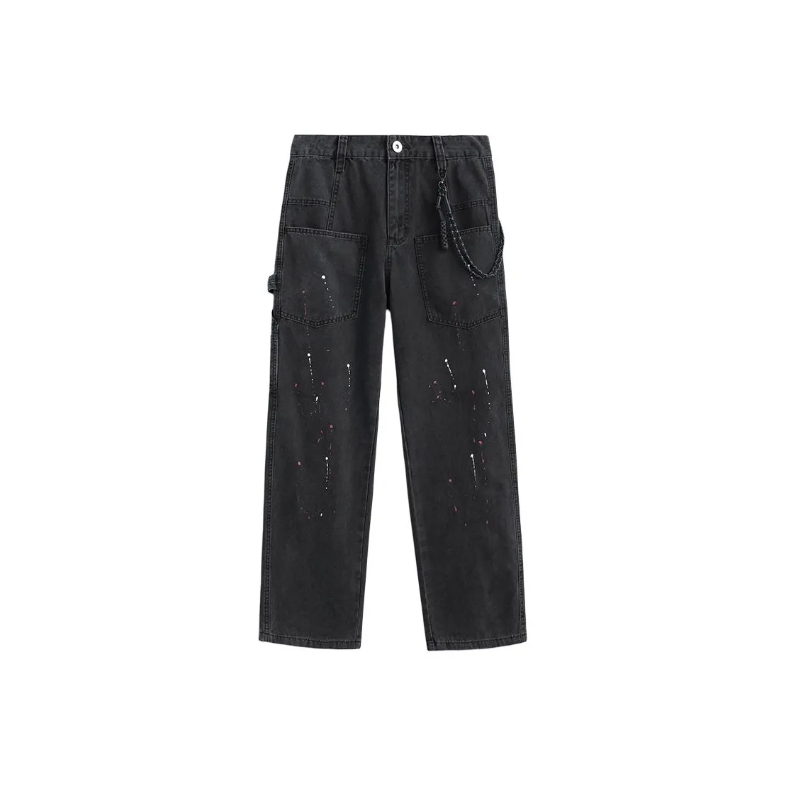 Azvk H2 NB0053 Черный с чернильными пятнами Мужские Джинсы