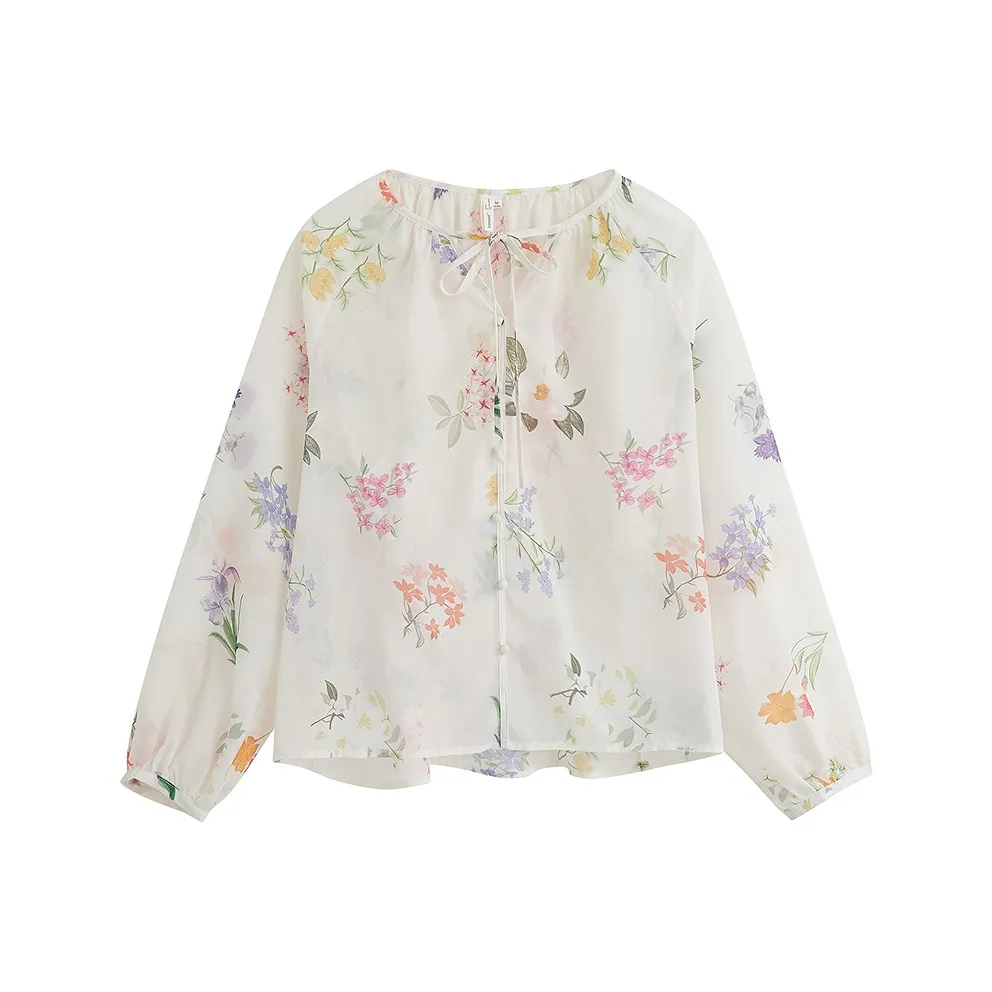 Inman Белая подкладочная ткань с принтом, женские рубашки