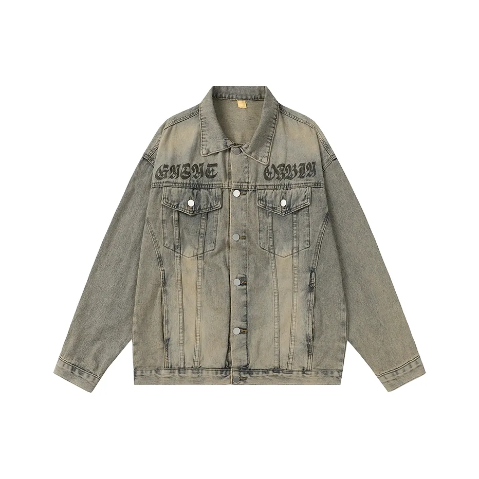 PISYPOX Желтый Унисекс Джинсовые куртки