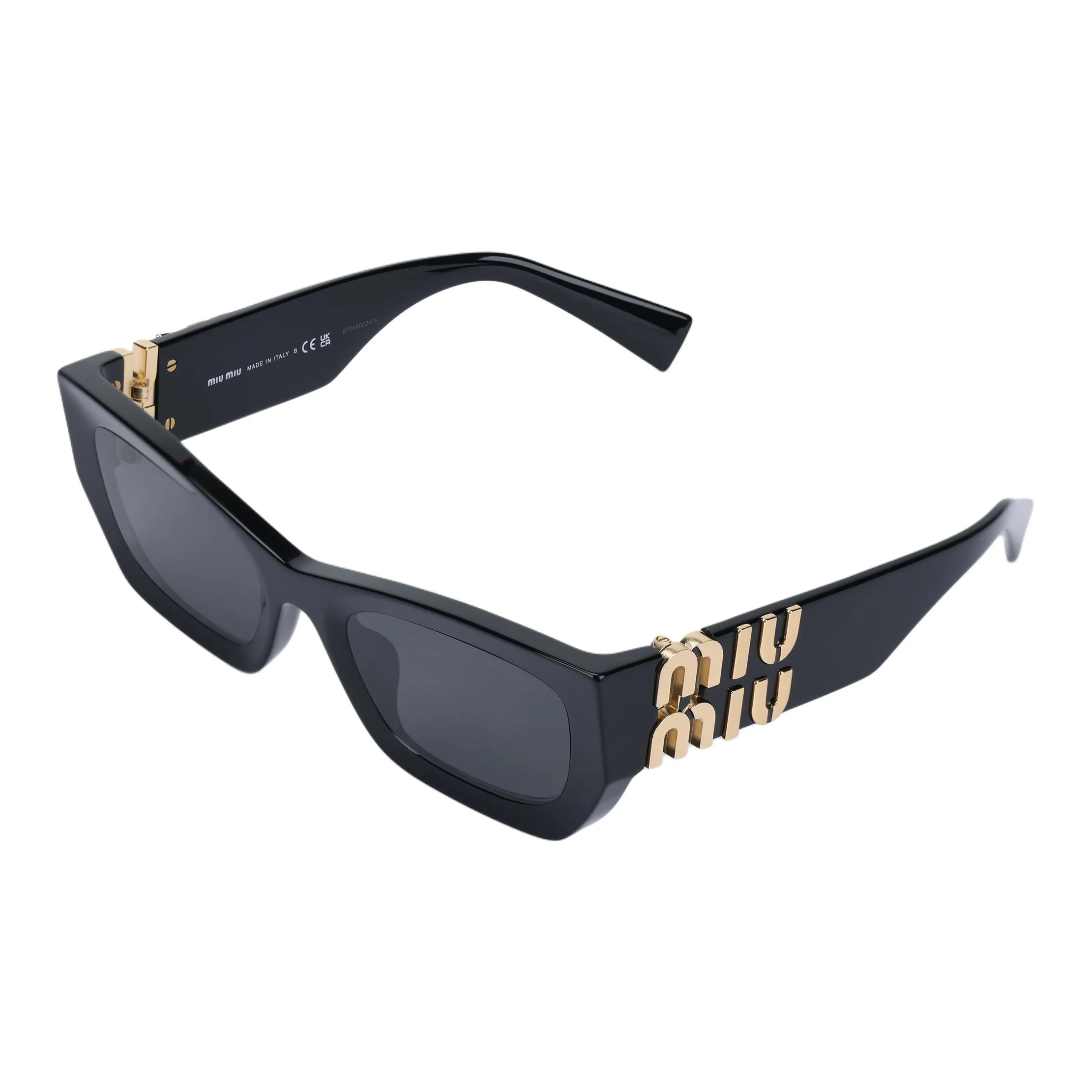 MIU MIU Acetate Cat Eye Sunglasses Women's Black