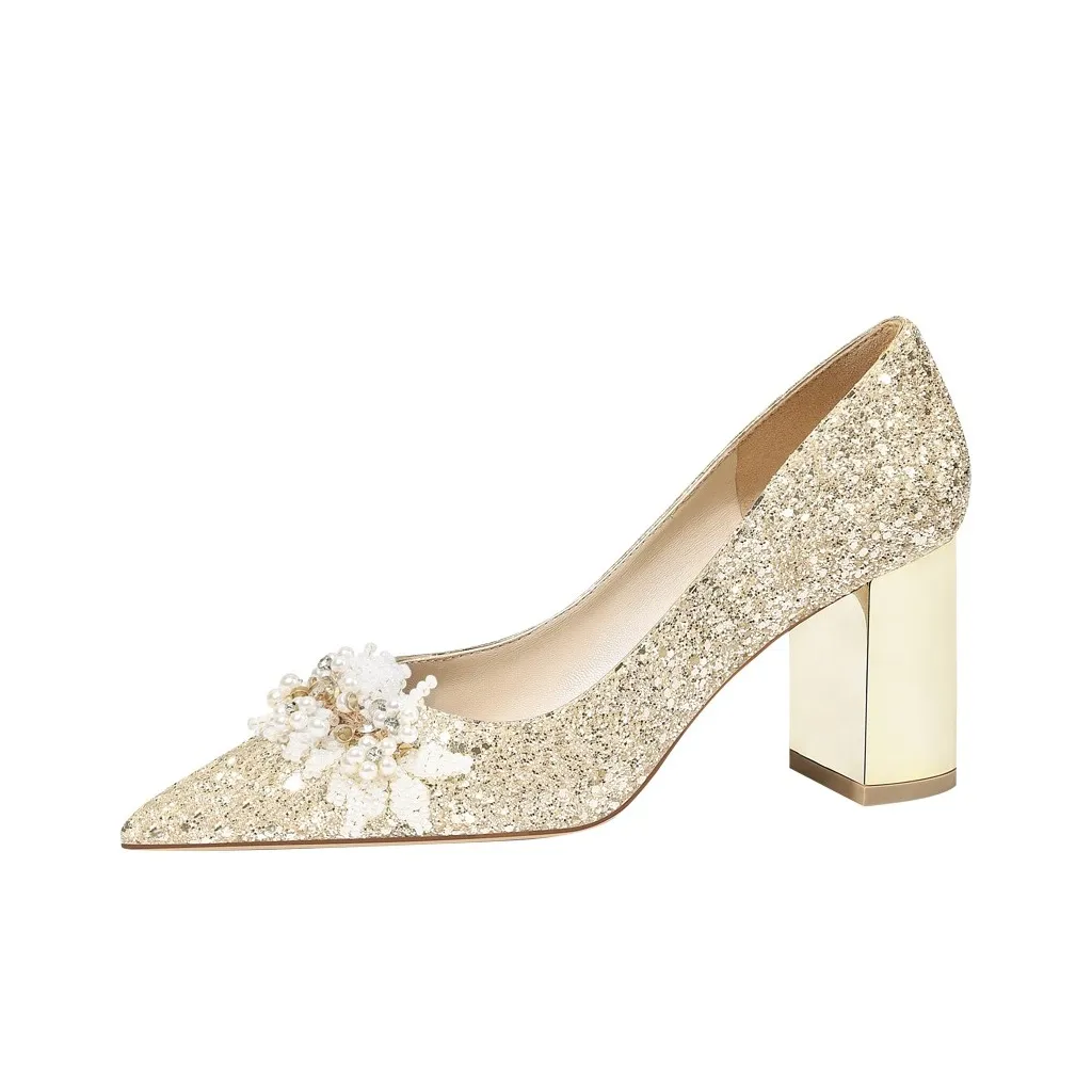 BINGO DUCK Грубый каблук Высокие каблуки Женские