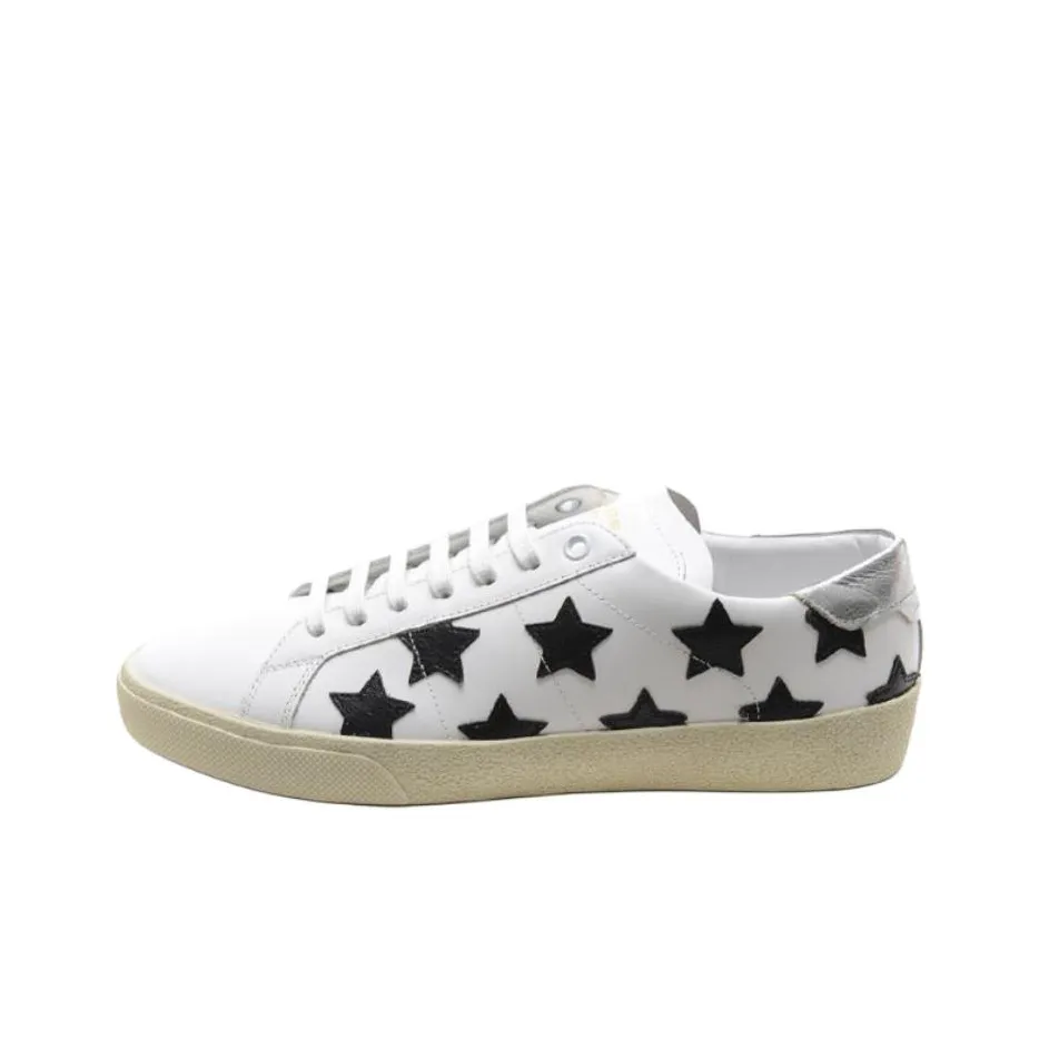 SAINT LAURENT Star Low Top Skateboard Shoes Men's White