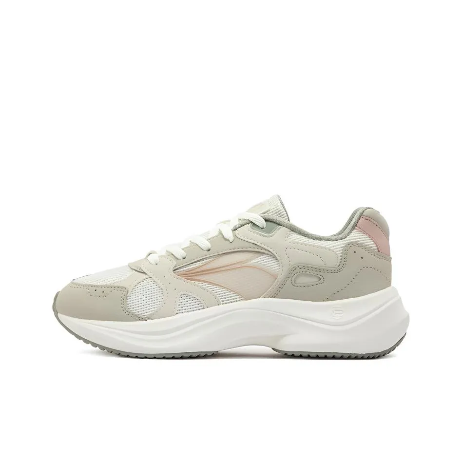 361° Anti Slip Wear Resistant Low Top Casual Shoes Women's White Green