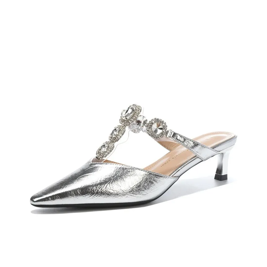 TATAYA Кристальный Аbrasion Resistant Домашние тапочки Женские Silver