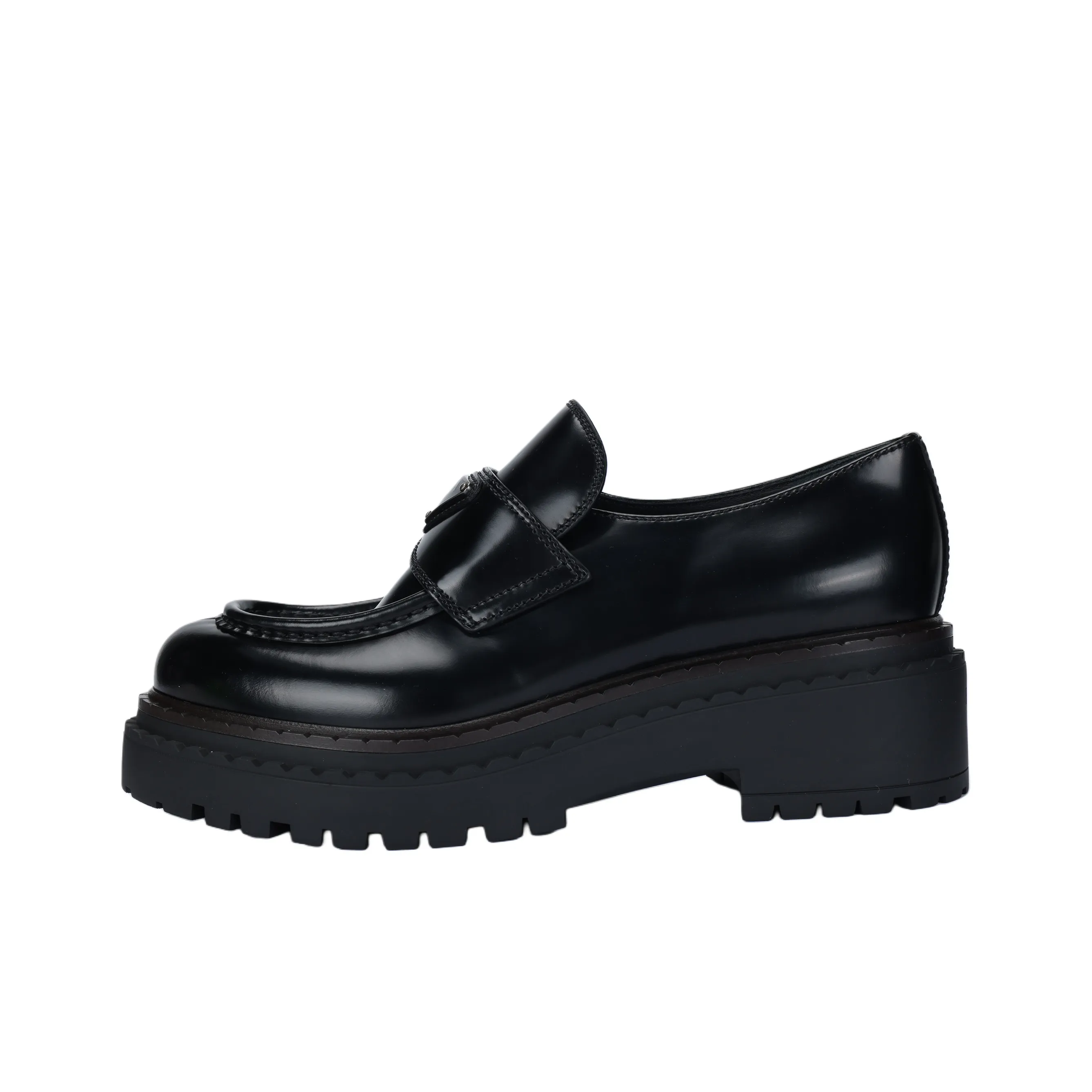 PRADA Chocolate Loafers Women's Black