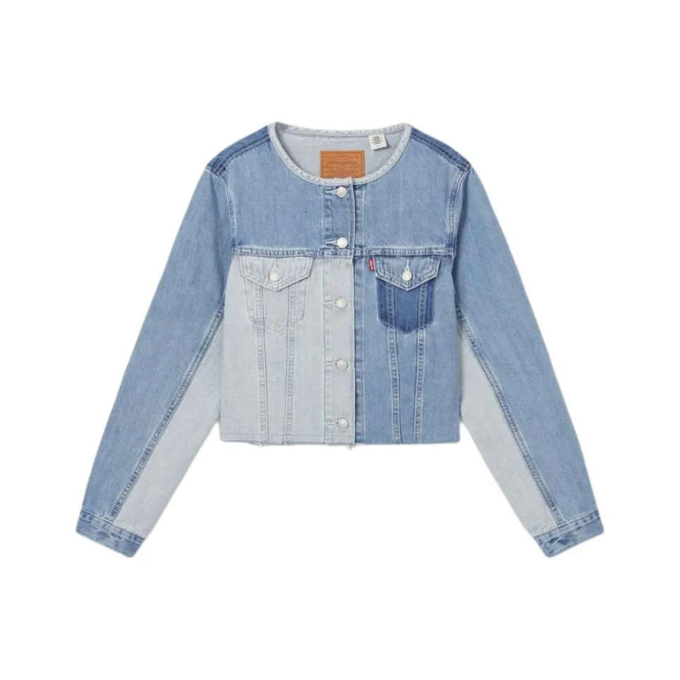 Levis Морской Синий Женские Джинсовые Куртки