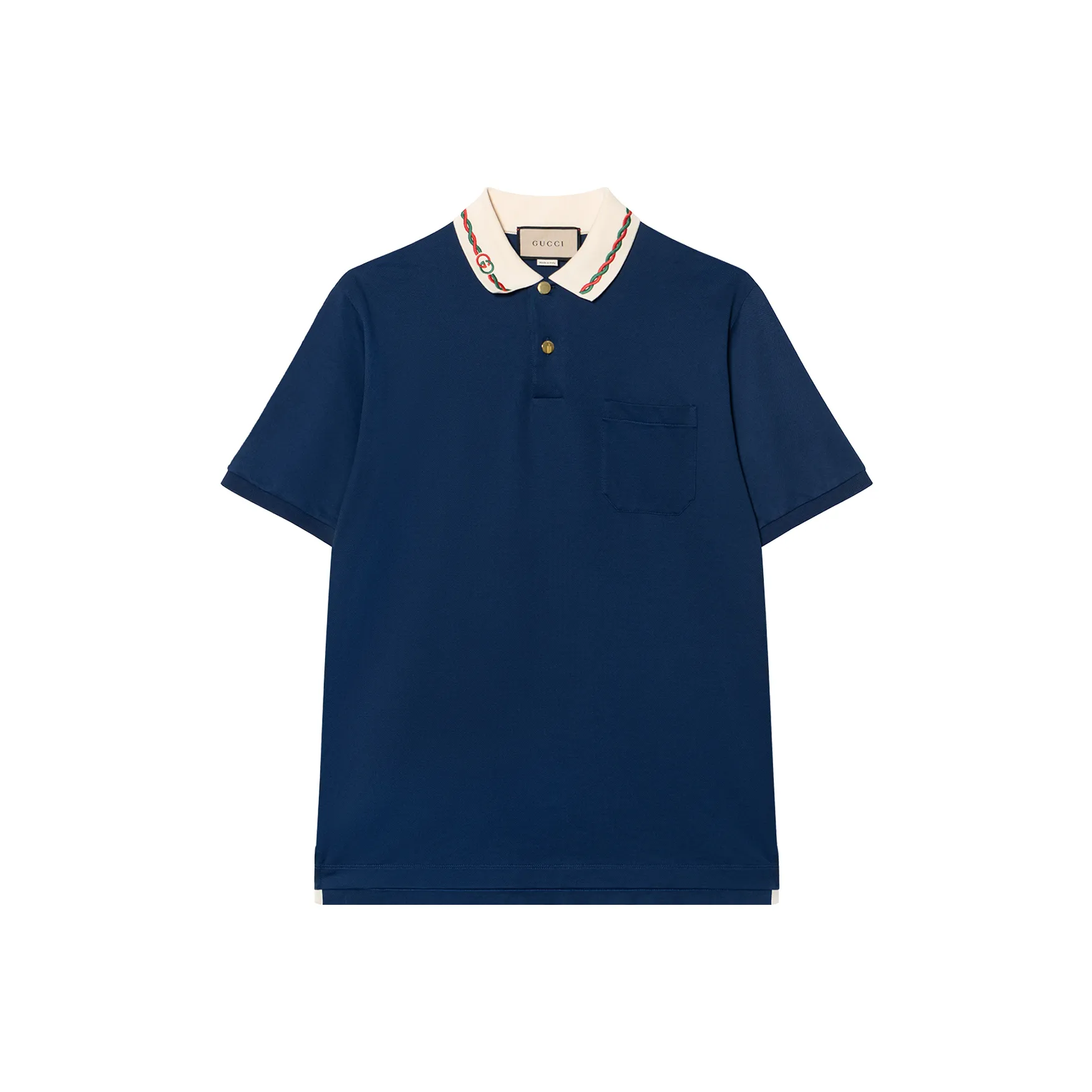 GUCCI SS22 Polo Shirt Men's Navy Blue