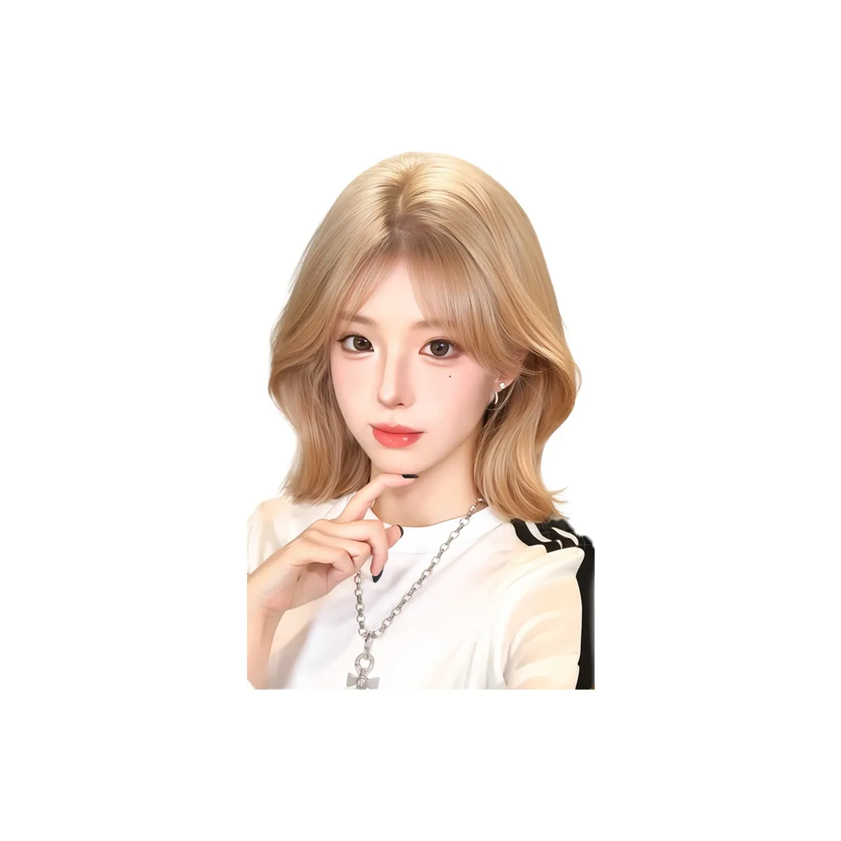 Time Shadow Кремовый Песочно-золотой Женский Короткий Волосы Естественный Перука Концы Волос Внешний Завивка Волосы