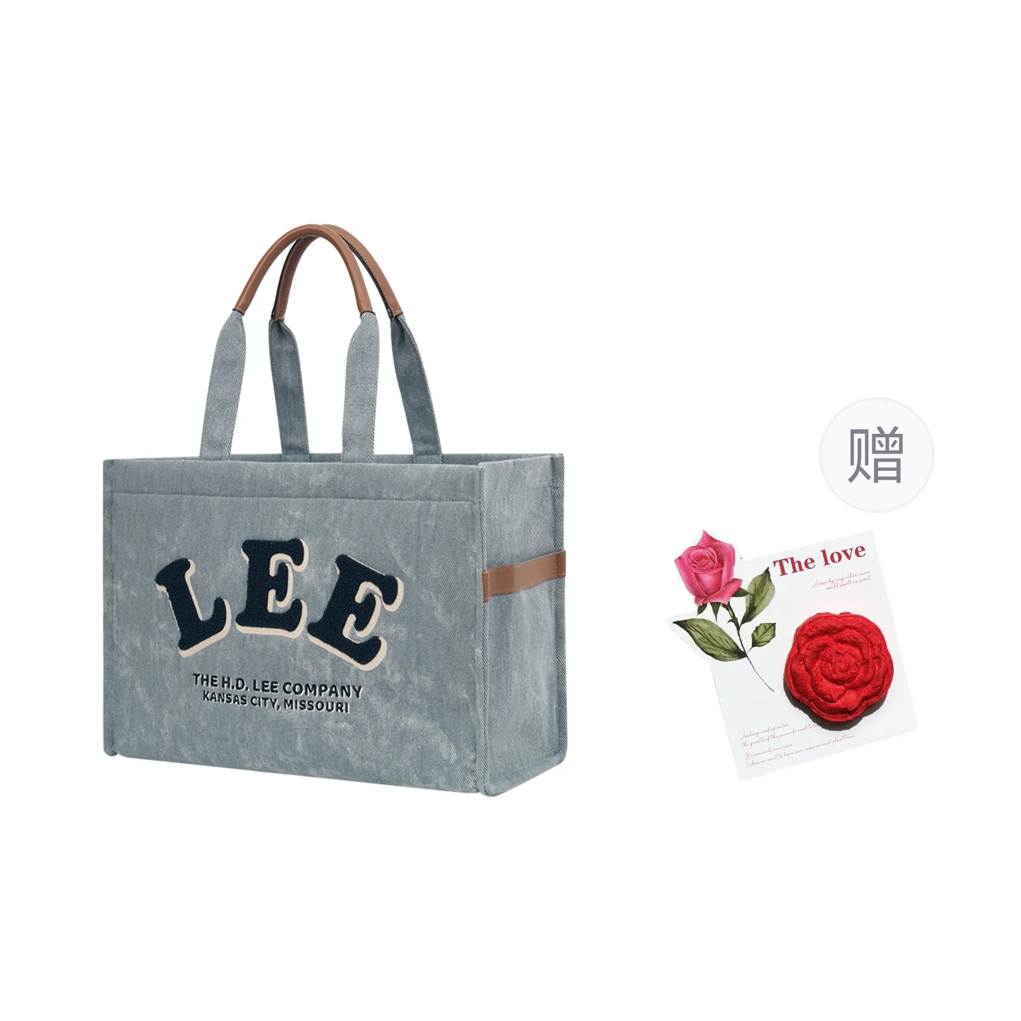 Lee Fabric Shoulder Bag, Tote, Handbag Tubas Women's Washed Gray