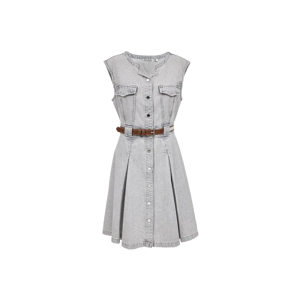 Only J08 Светлый Джинсовый Серый Женские Платья Без Рукавов