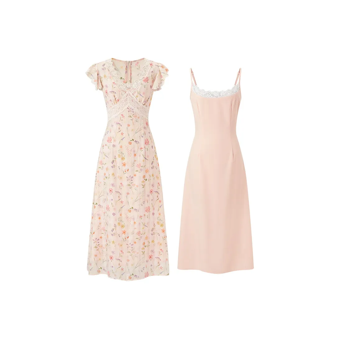 ACAINES Абрикос Розовый Женский Комплект с Юбкой