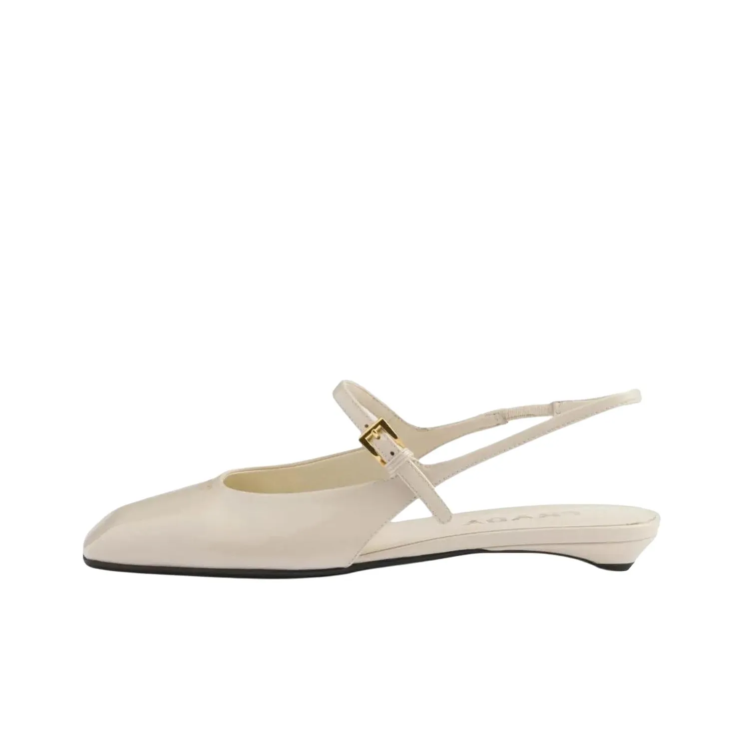 PRADA Patent Casual Single Shoes Women's White