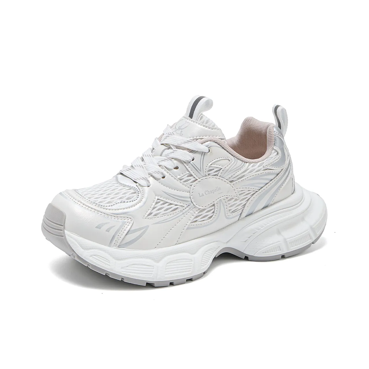 La Chapelle Устойчивый к истиранию Дышащий Легкий Низкий Топ Кроссовки с Толстой Подошвой Женские Розовые