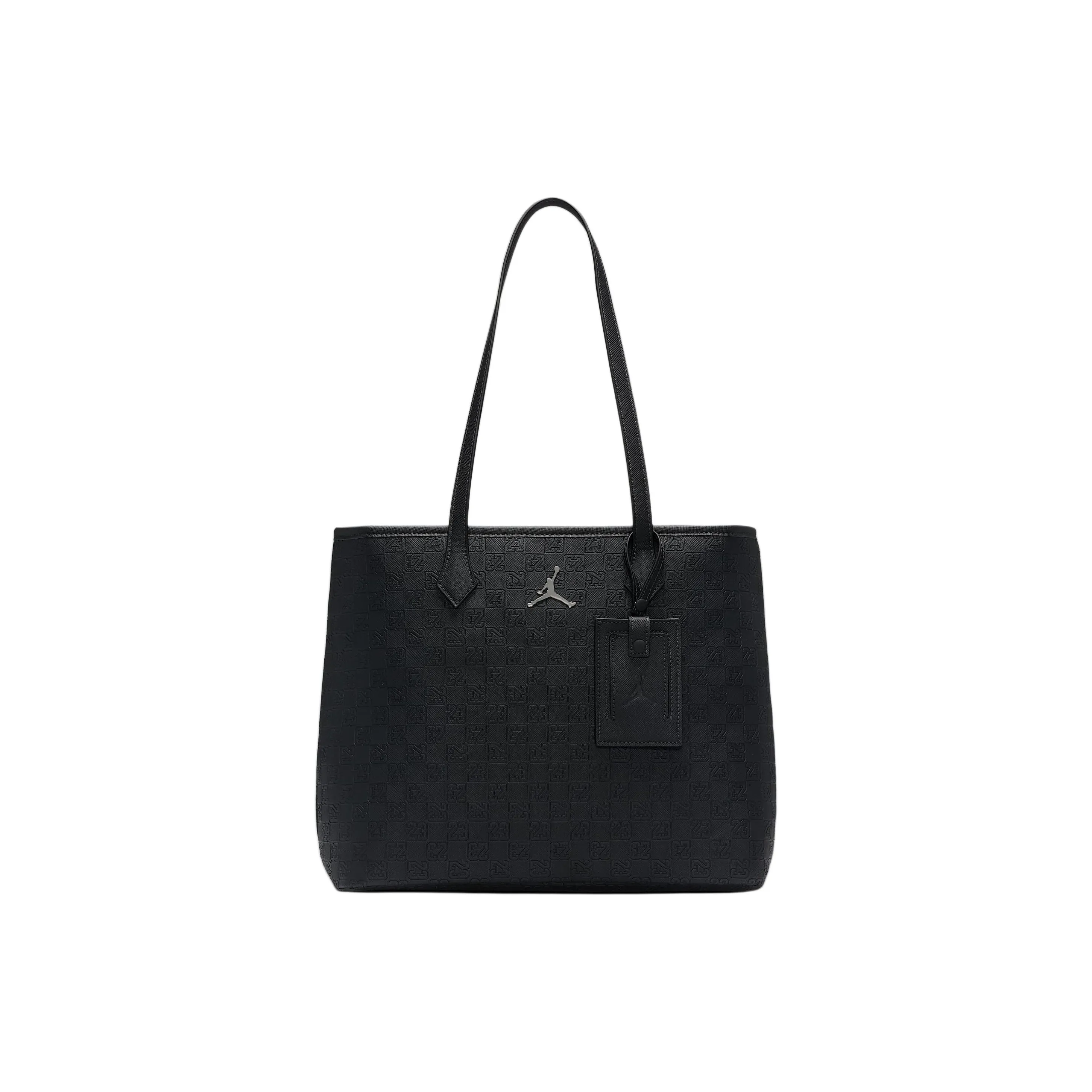 Джордан Monogram Полиуретан Тоут Сумка Сумка для покупок Сумка Сумка через плечо Унисекс Черный