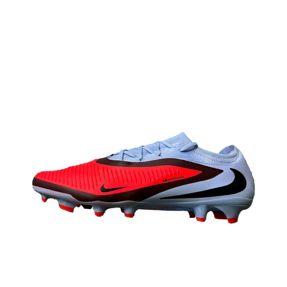 Nike Phantom 6 Slip-resistant Abrasion-resistant Breathable Football Cleats Unisex Blue Red Найк Phantom 6 Противоскользящие Устойчивые к истиранию Дышащие Футбольные бутсы Унисекс Синий Красный