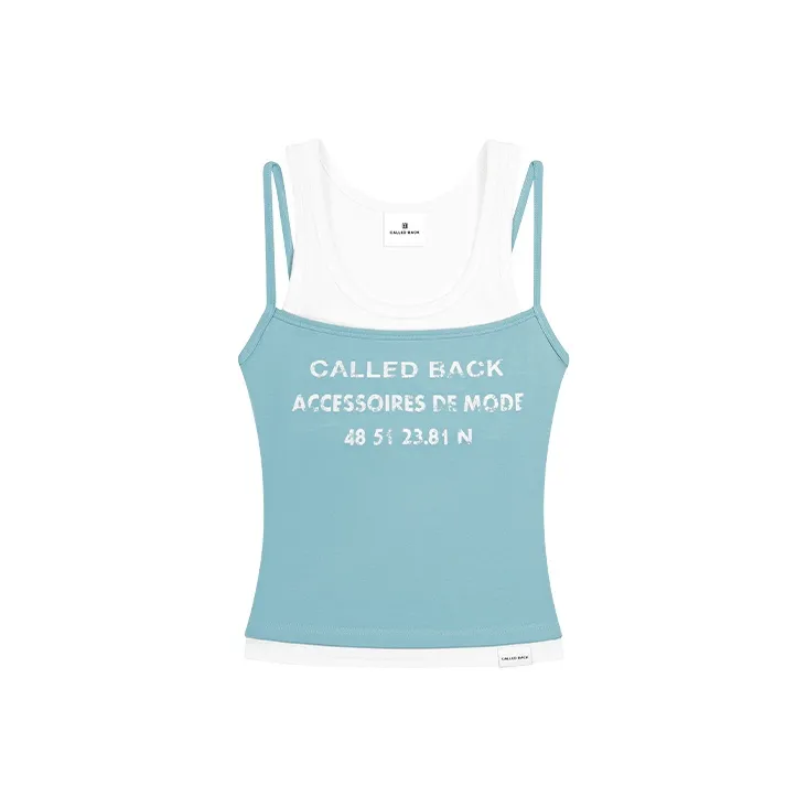 CALLED BACK Небесно-голубой Женский Топ