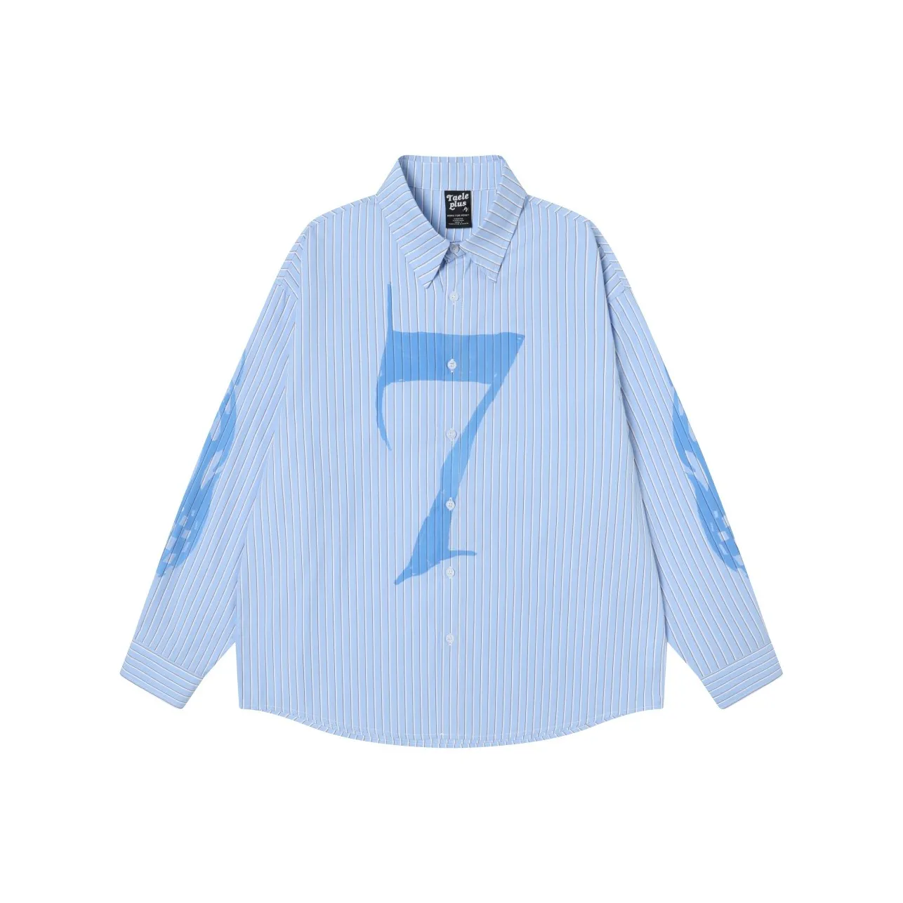 HIPHOPPUNKS Blue Men's Shirts HIPHOPPUNKS Синие Мужские Рубашки
