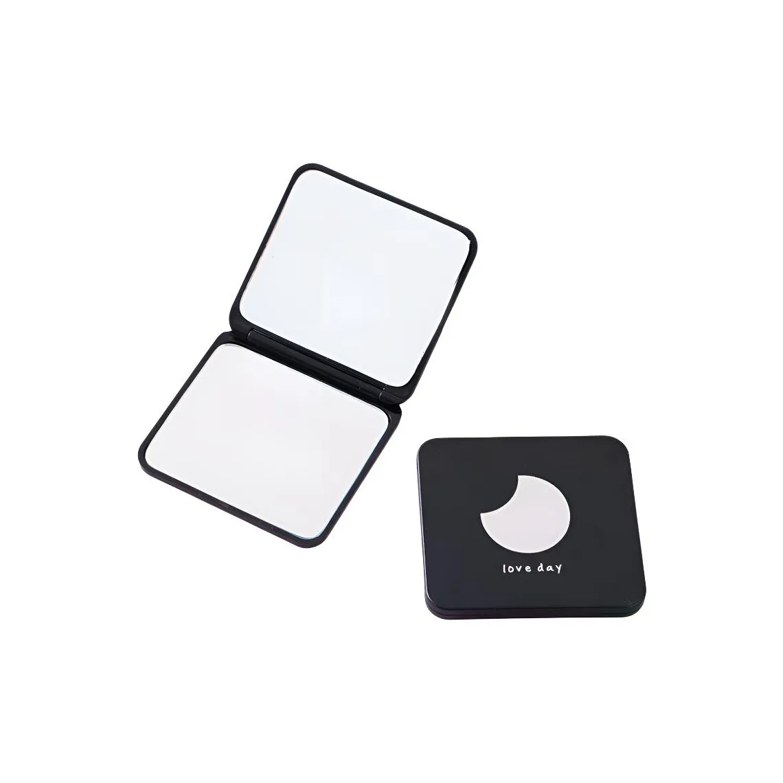 KEWANHONG Маленький карман Зеркальце Мини Зеркало для макияжа Двойной боковой Портативный Ручной Складной Дом