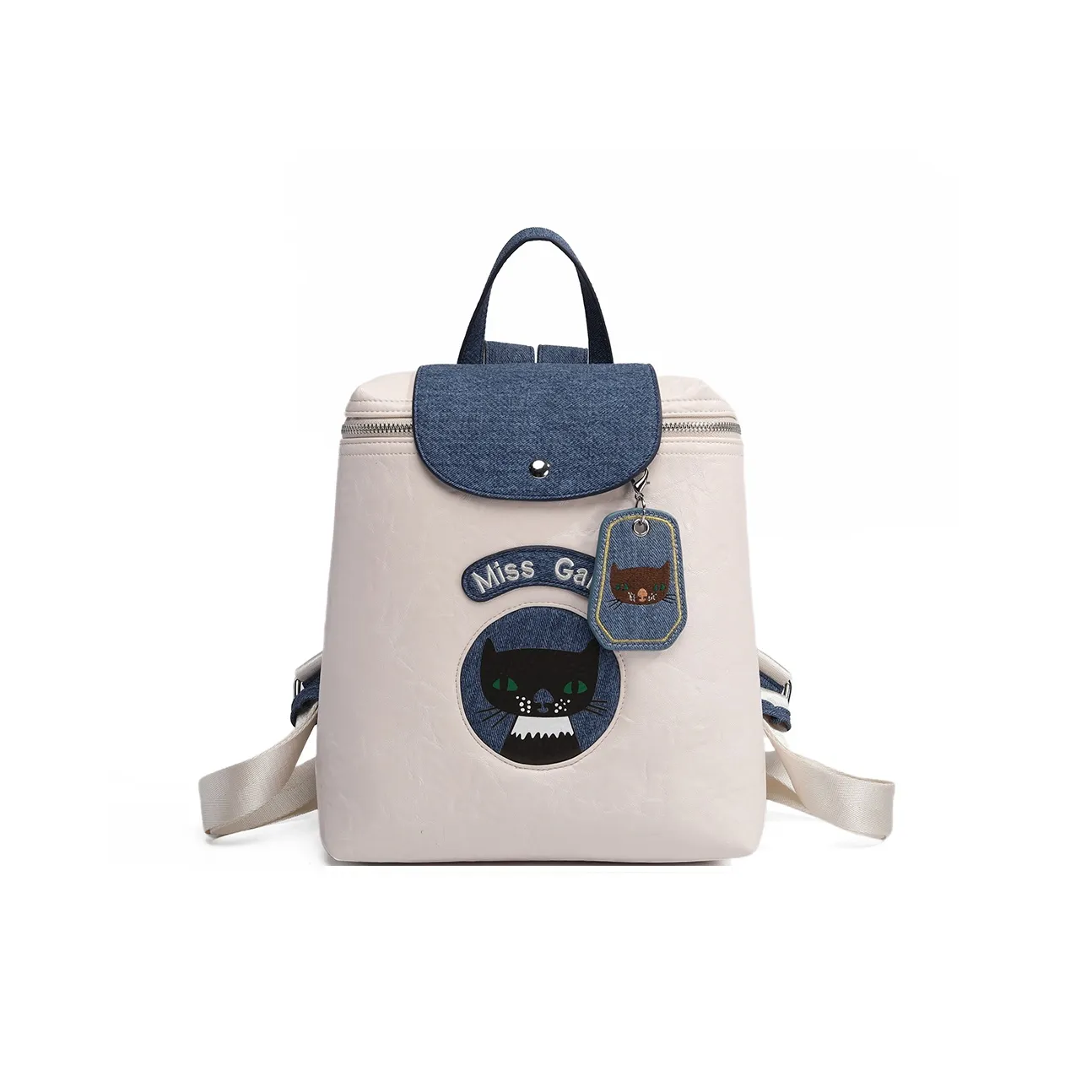 MISS GAIL Синтетическая кожа Carry Рюкзак Женская Белый Синий