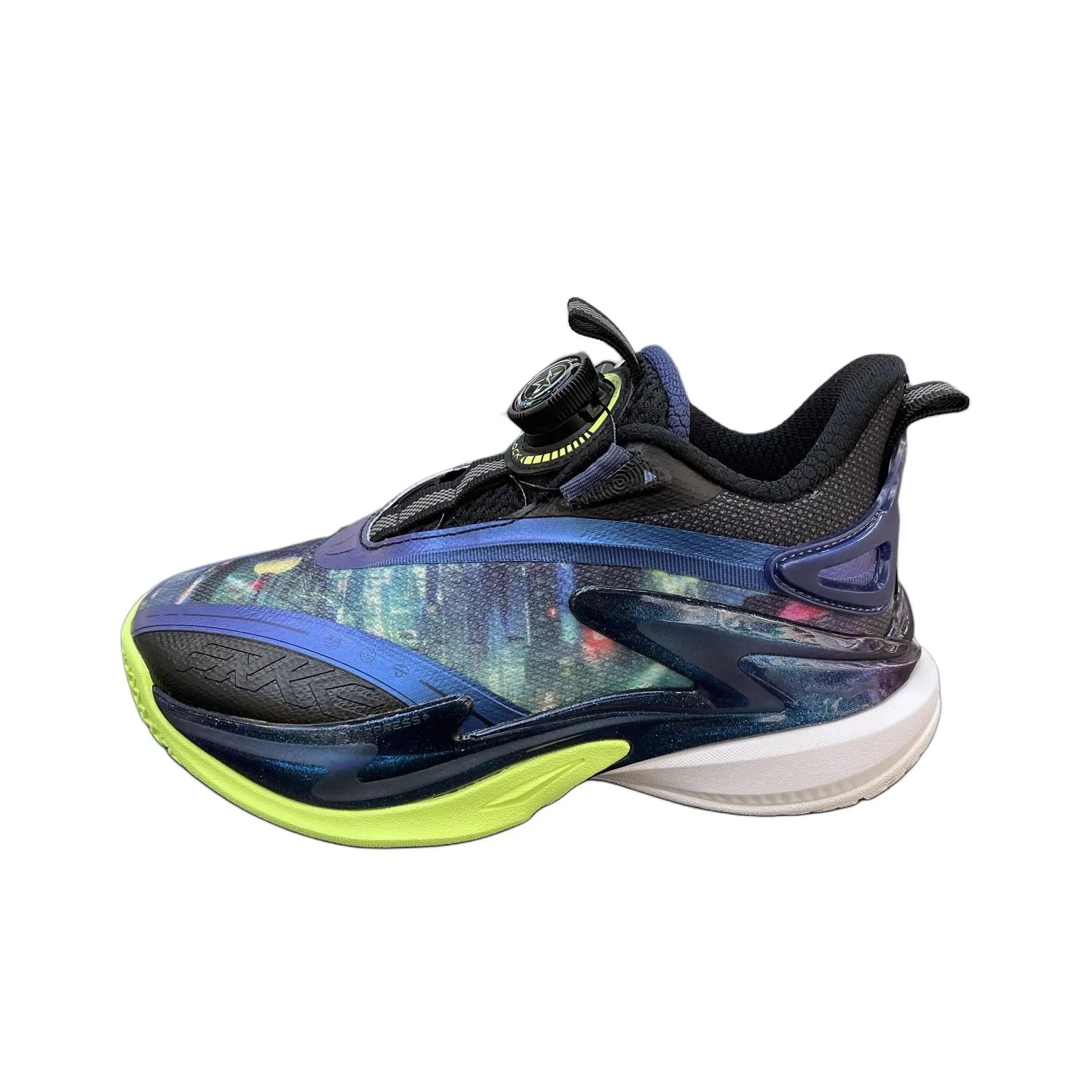 ERKE KIDS Устойчивые к истиранию низкие топы детские баскетбольные кроссовки черного и синего цвета для подростков