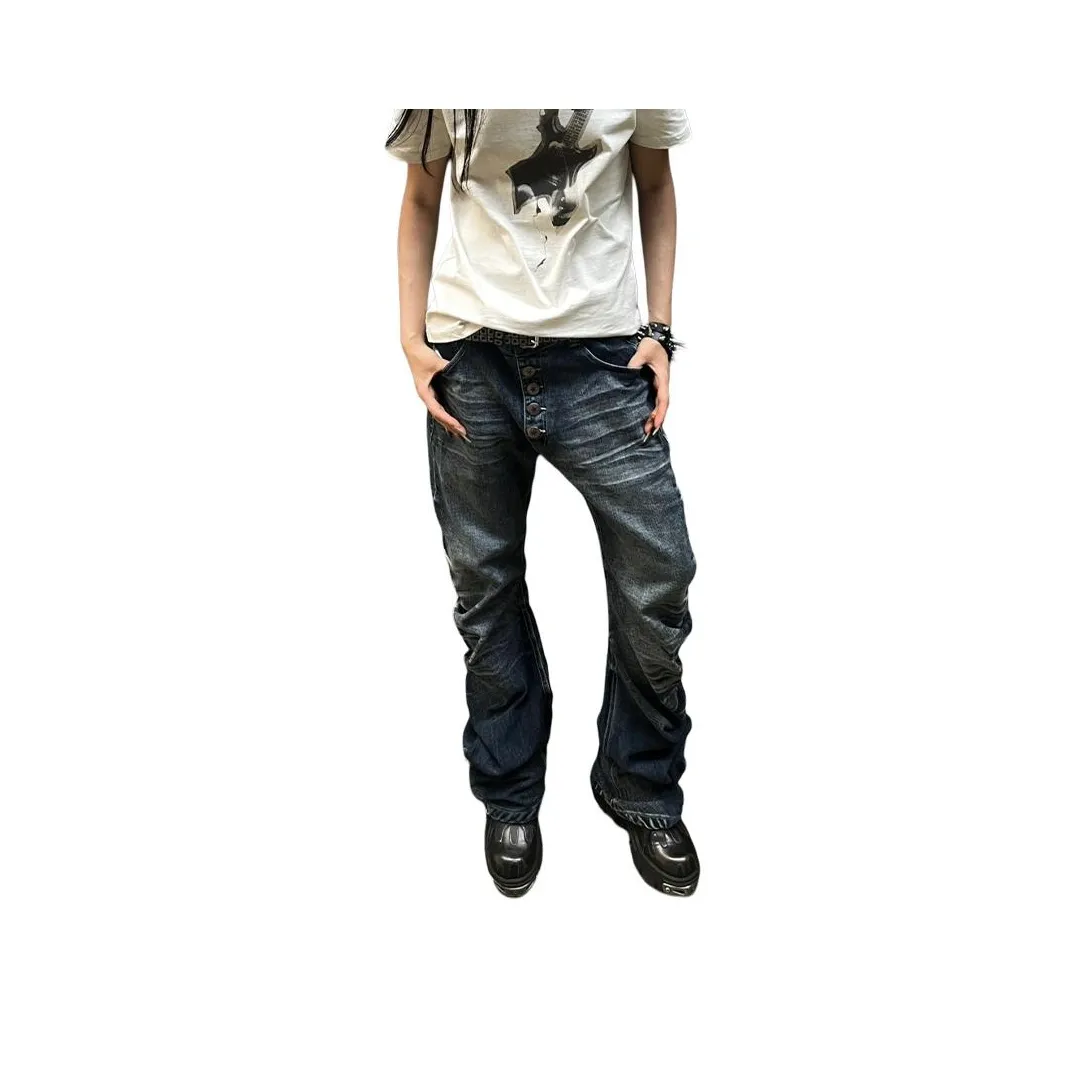 PAINT STAIN Синий Унисекс Джинсы