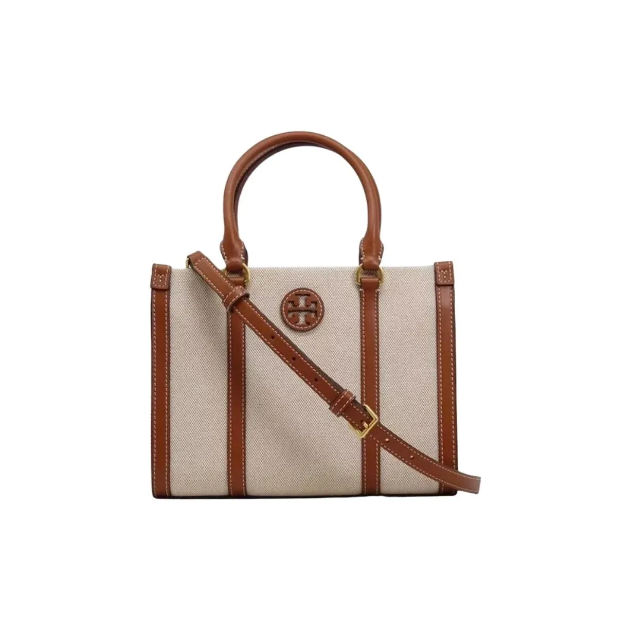 TORY BURCH Кожа Тоут Сумка Сумка для покупок Сумка через плечо Сумка Обычная Женская Бежевая и Коричневая