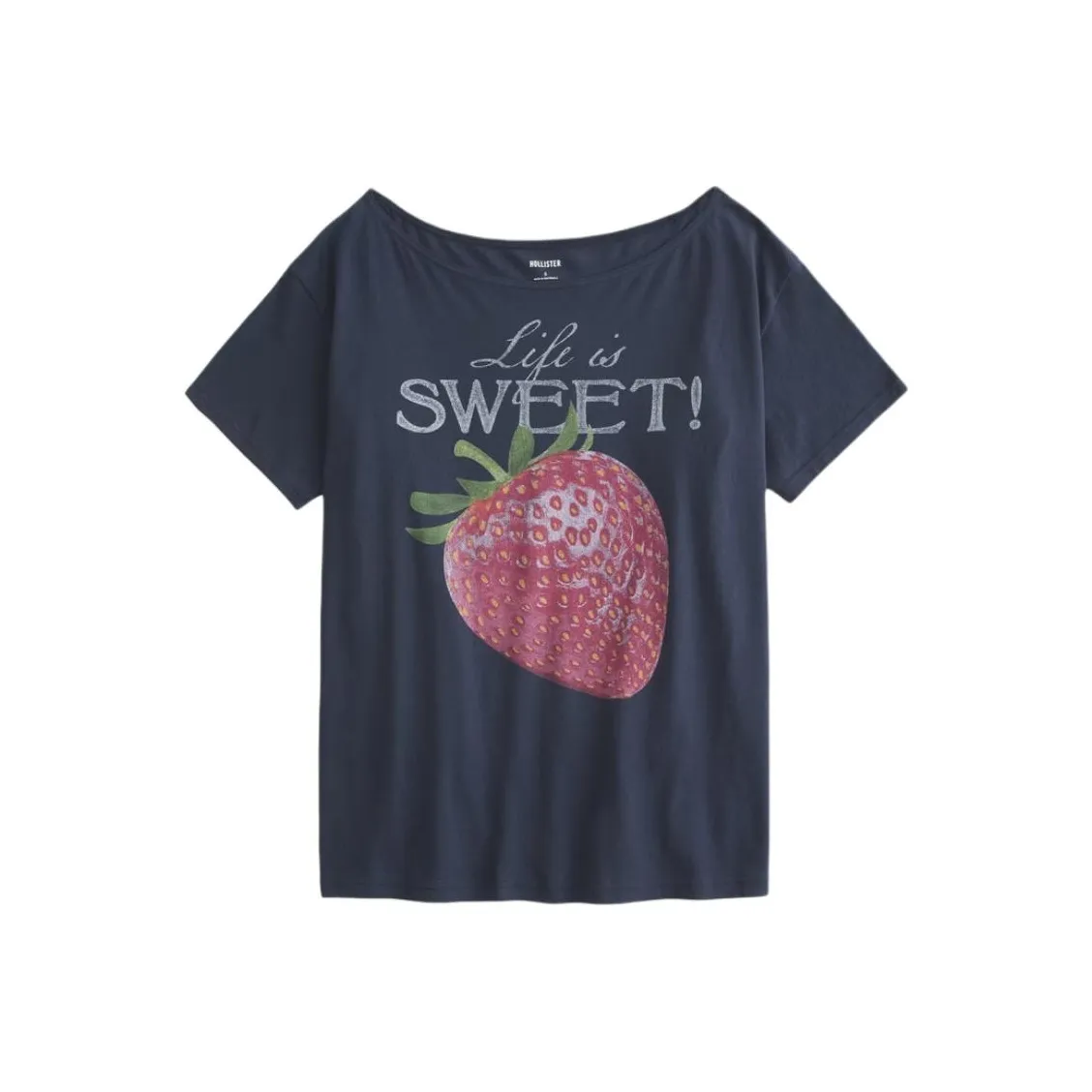 Hollister Морской Синий Женские T-Рубашки