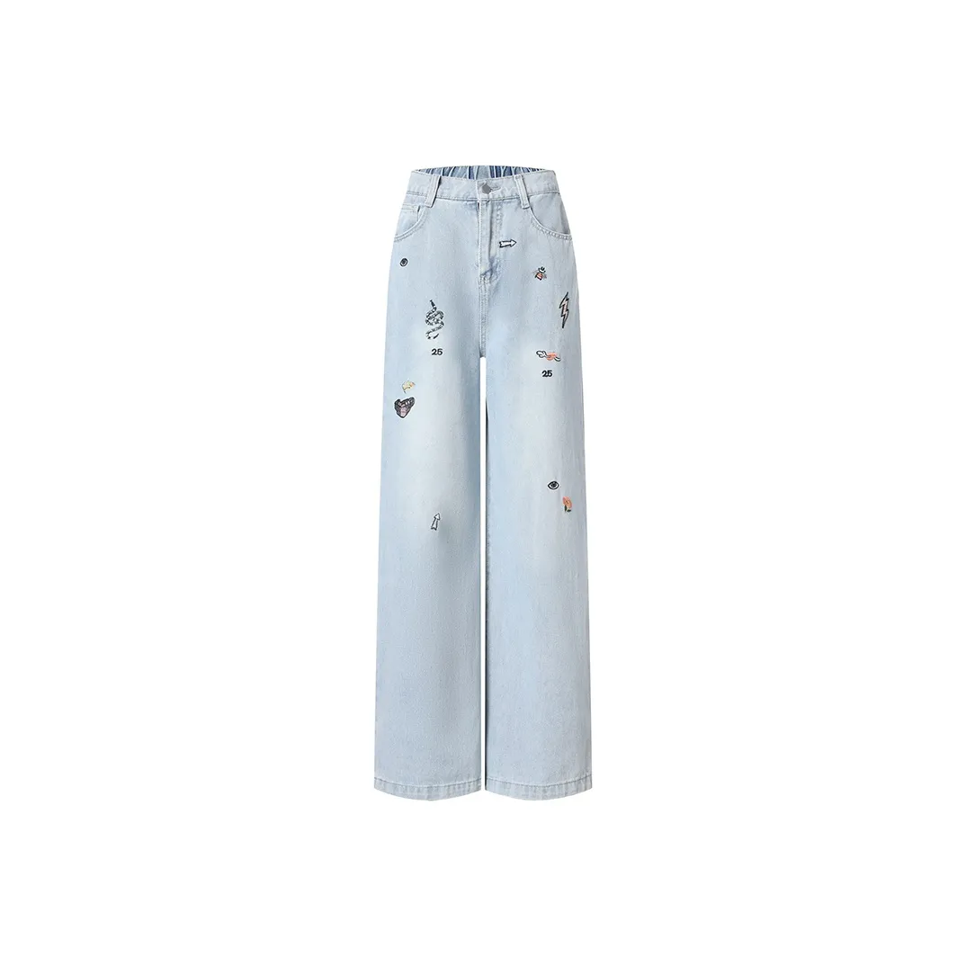 YICHEN Blue Women's Jeans YICHEN Синий Женские Джинсы