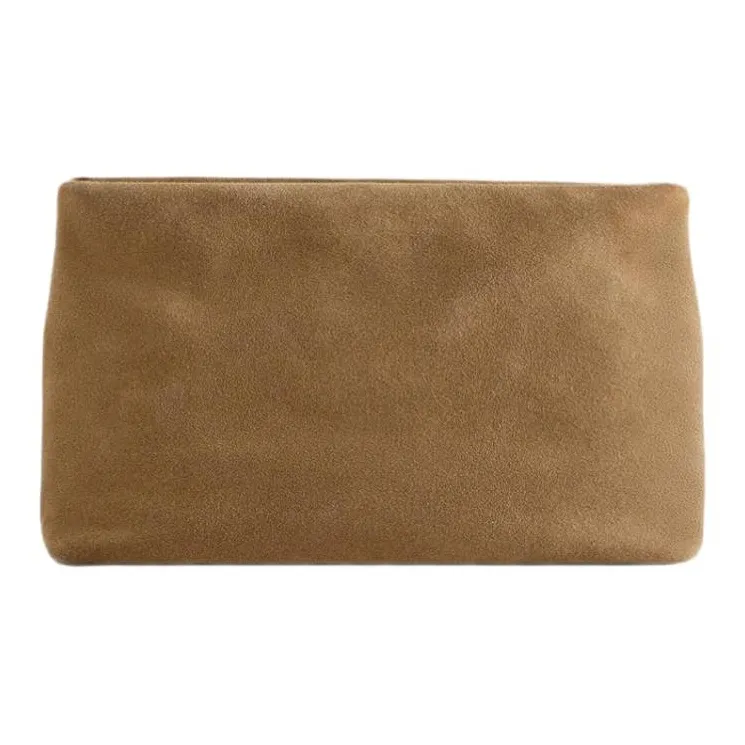 ZARA Клатч из коровьей кожи средний женский коричневый