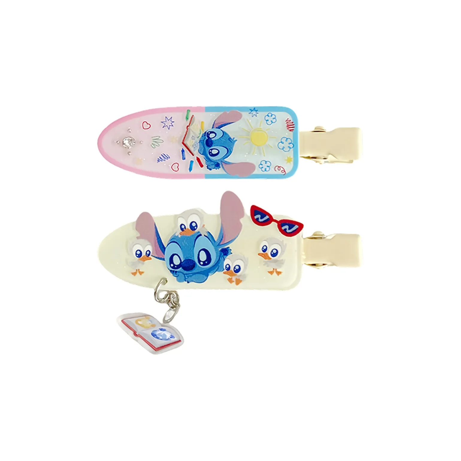 Disney Stitch Series Акриловые заколки для волос Женские