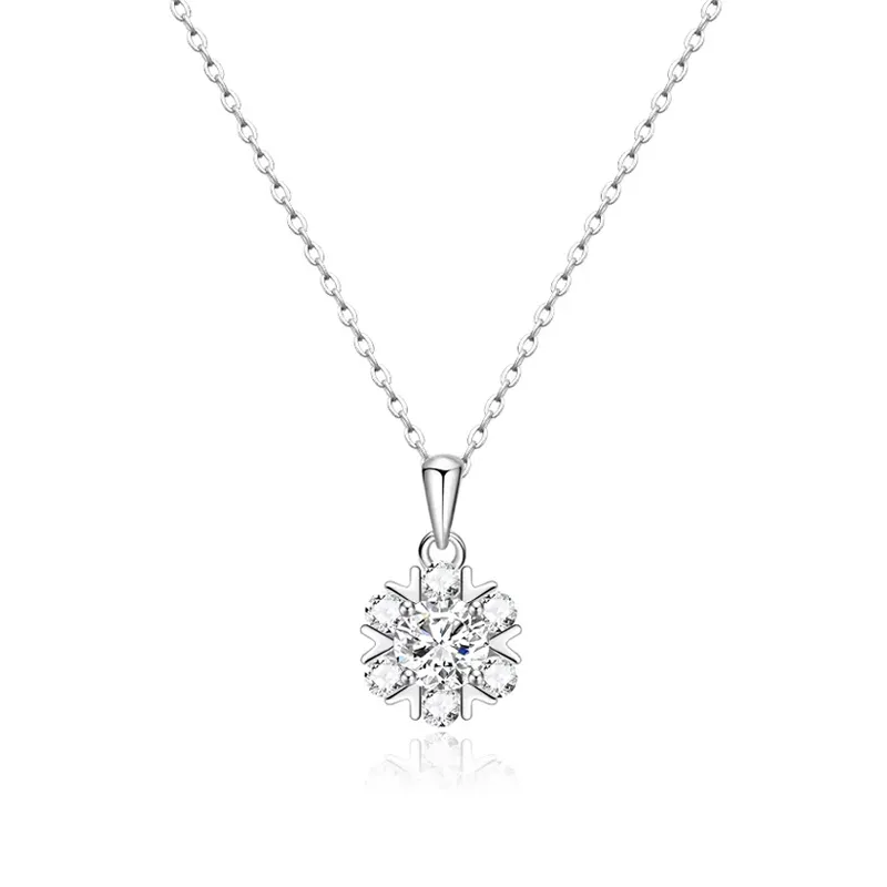 FANCI S925 Silver Inlaid With Moissanite Necklaces Women's