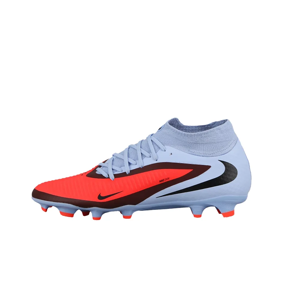 Nike Phantom 6 Slip-resistant Abrasion-resistant Breathable Football Cleats Unisex Blue Red Найк Phantom 6 Противоскользящие Устойчивые к истиранию Дышащие Футбольные бутсы Унисекс Синий Красный