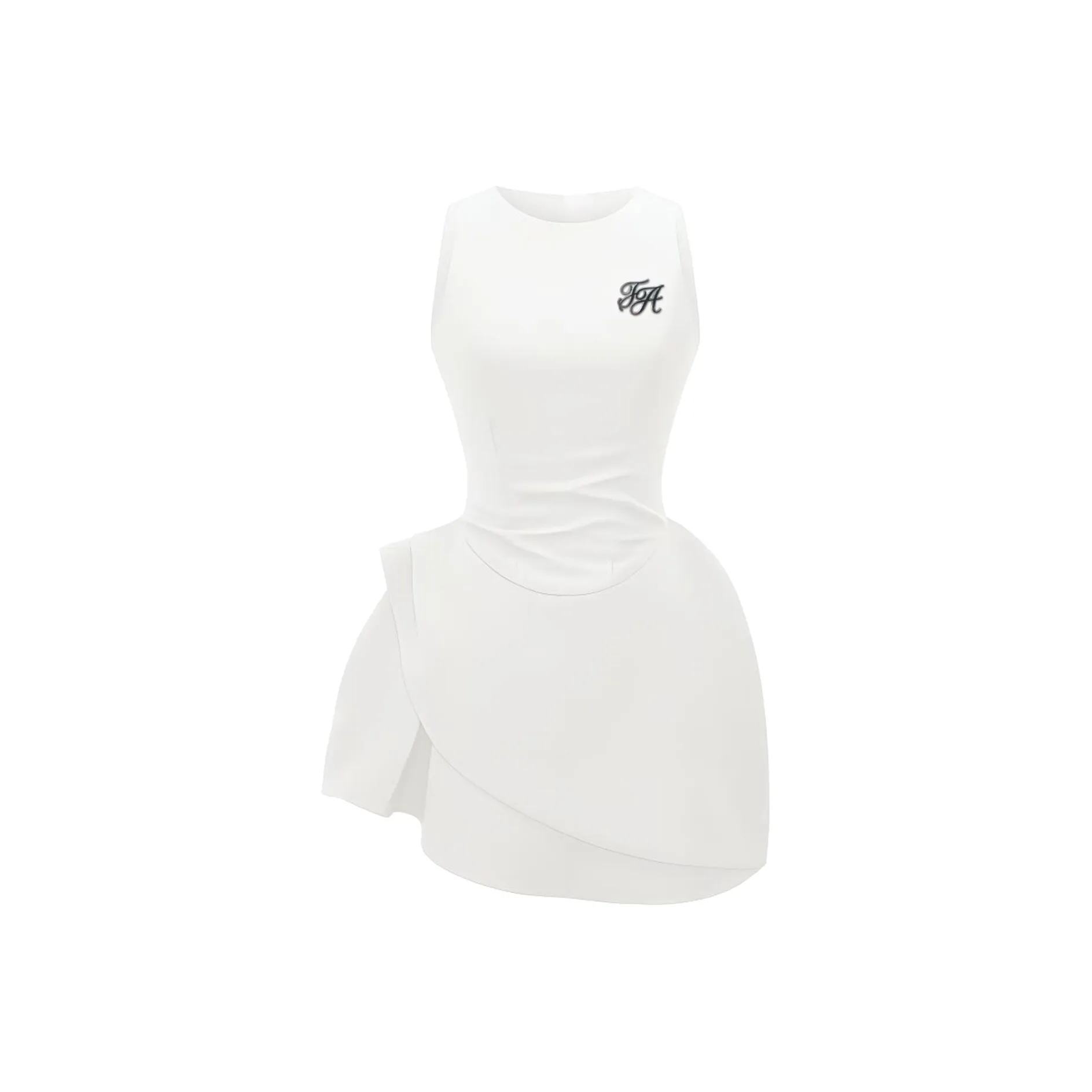 FOASIS Без рукавов Платье Женское Белое