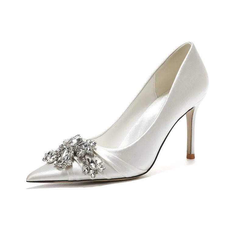 TADSW Узкий каблук Высокие каблуки Женские Белые