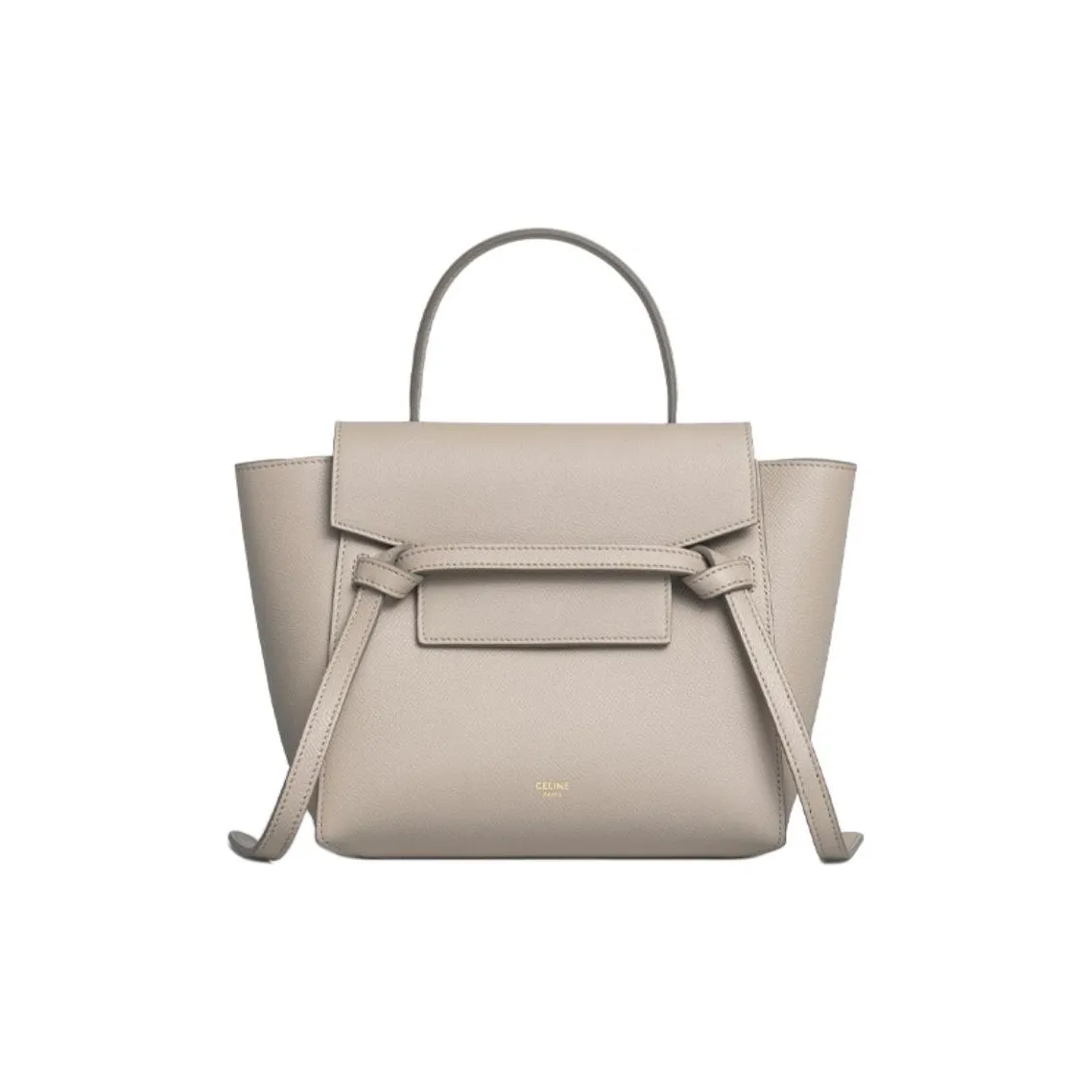 CELINE Grained Calfskin Catfish Bag Handbag, Shoulder Bag, Crossbody Bag Women's Light Taupe