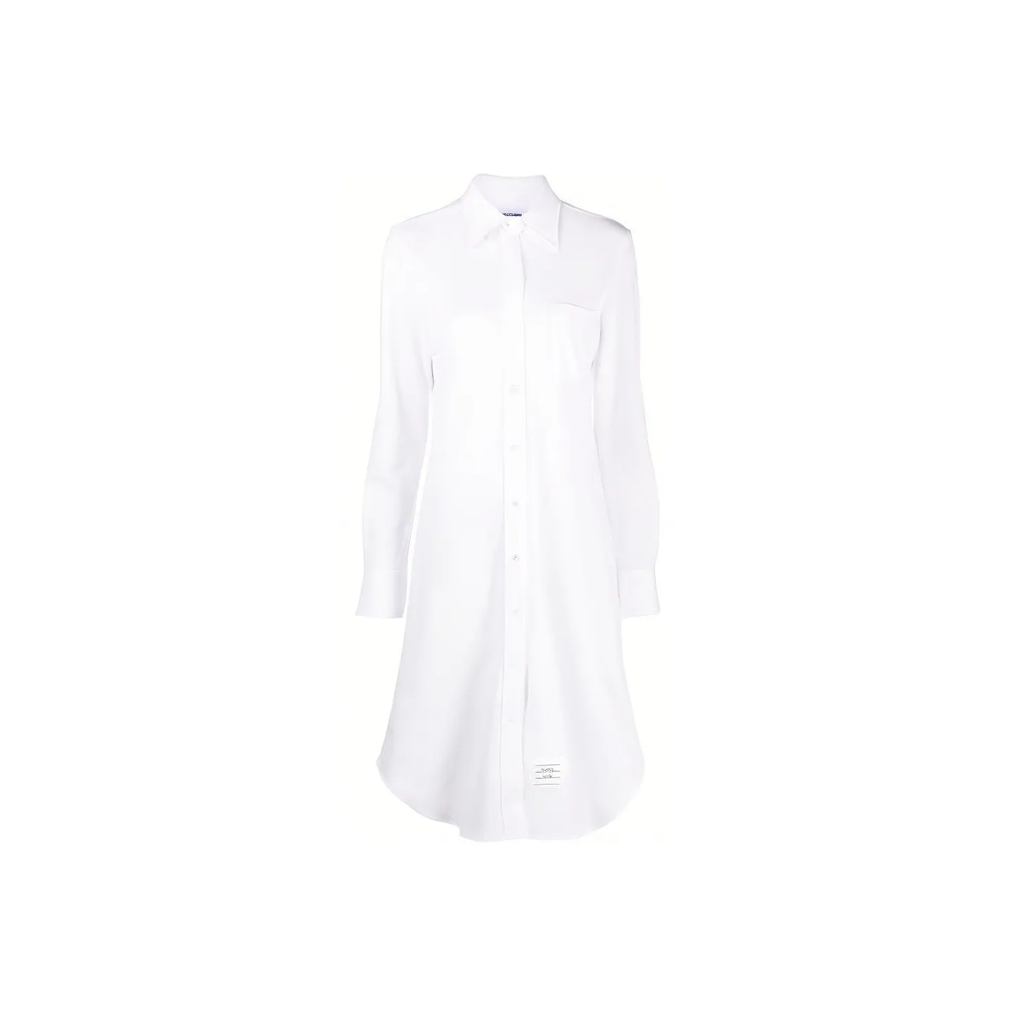 THOM BROWNE Белое Женское Длинное Платье с Рукавами