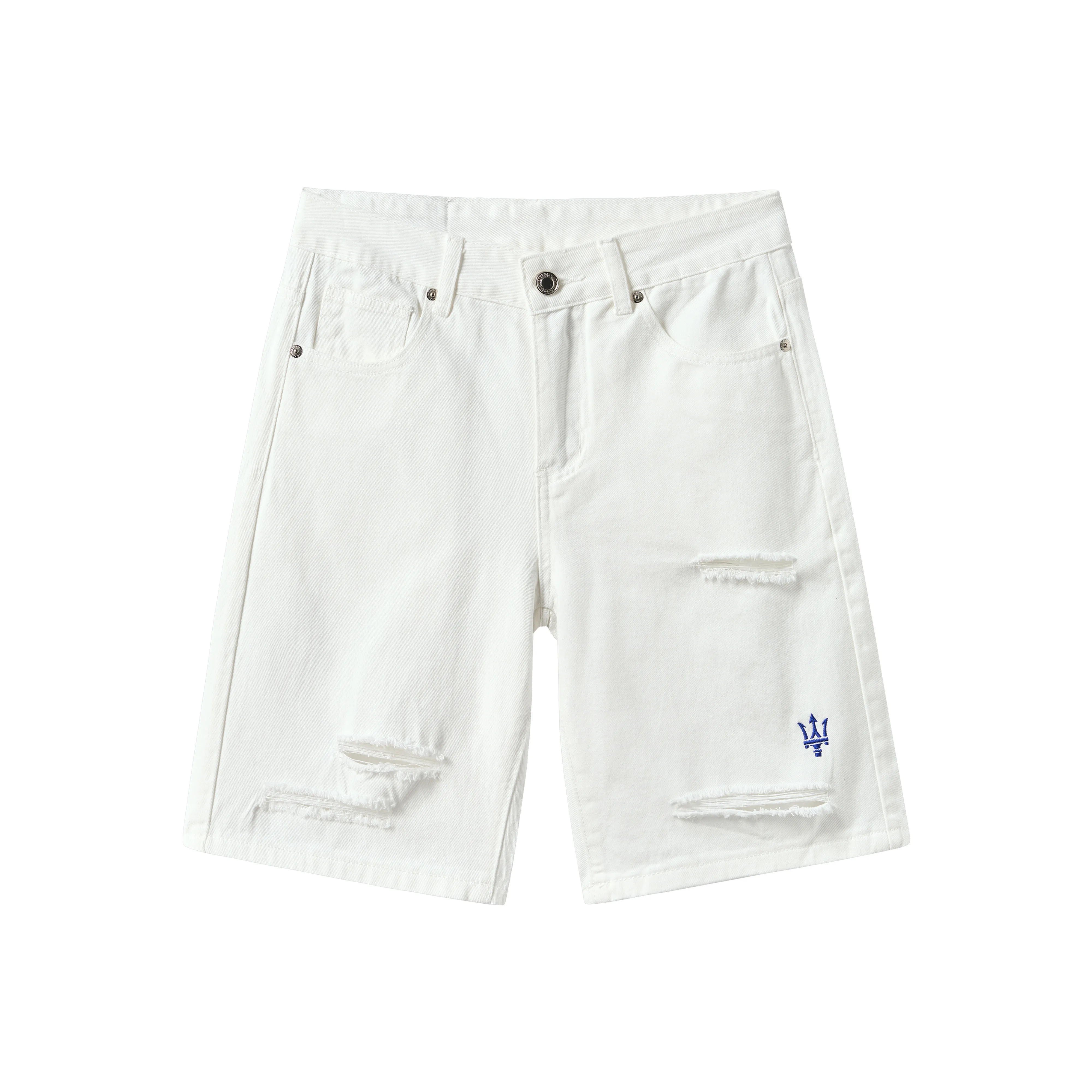 Maserati Белые Унисекс Джинсовые Шорты