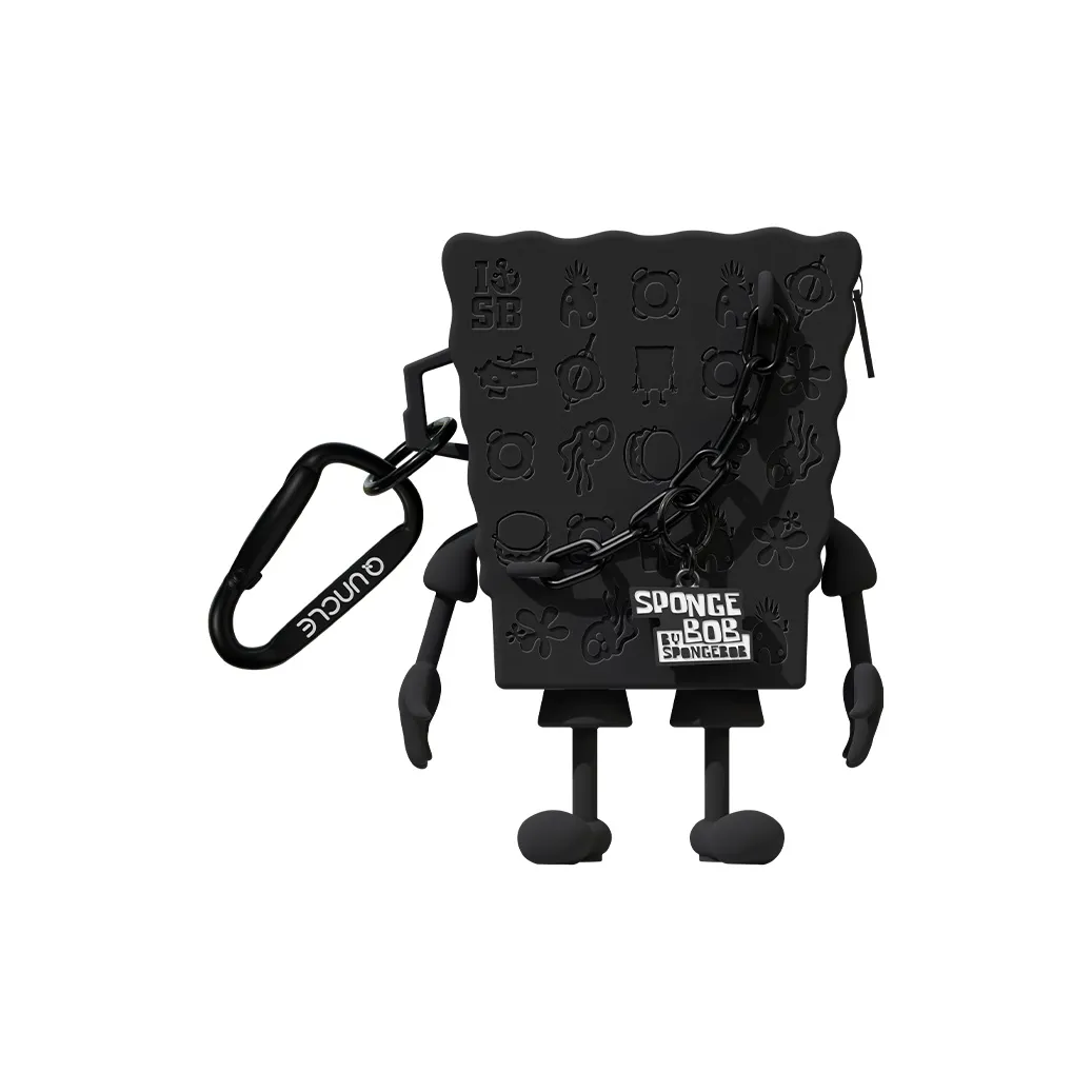 SPONGEBOB SQUAREPANTS Силиконовый Кошелек для монет Маленький Унисекс Черный Желтый