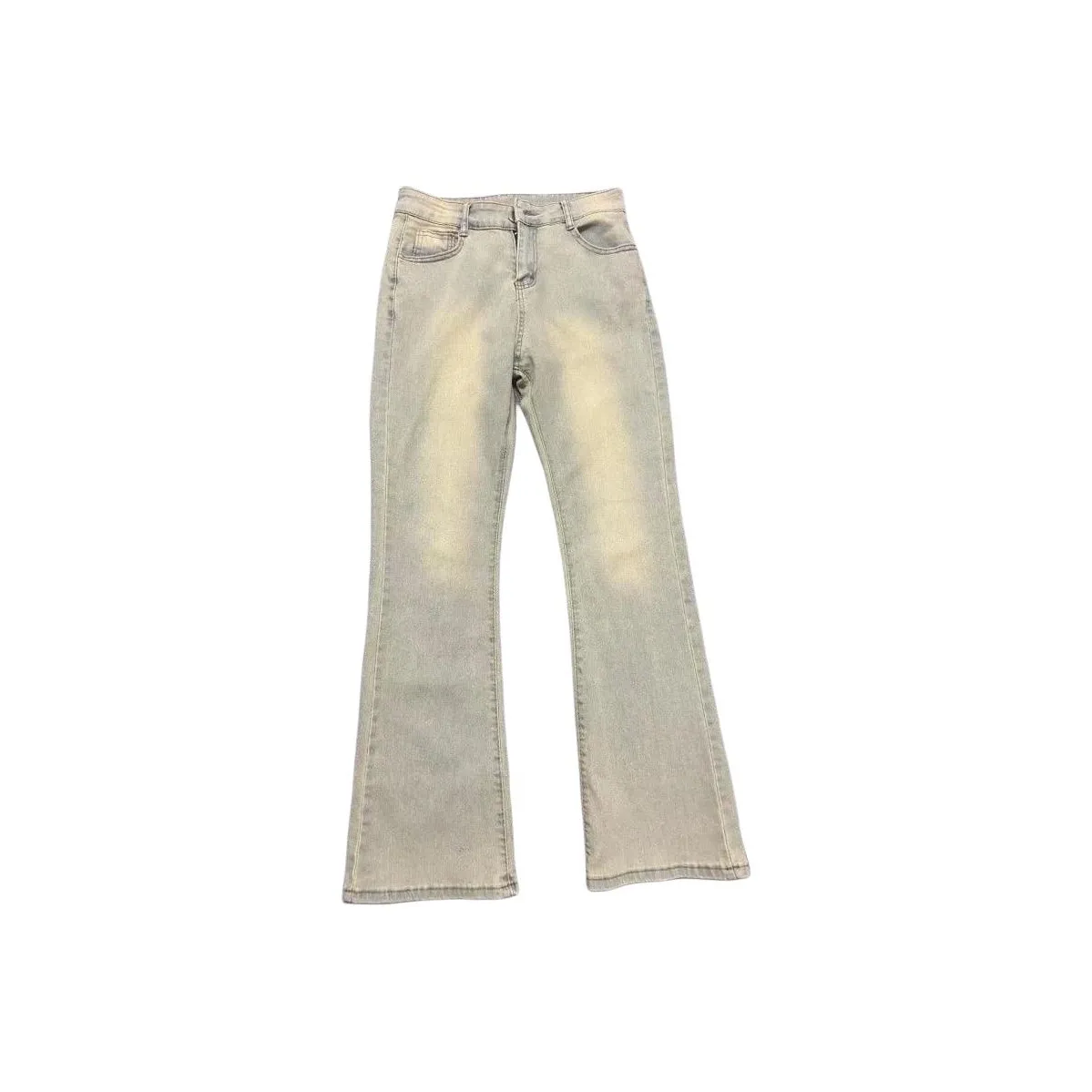 WELTER EXPERIMENT Желтый Грязь [Высокое качество] Унисекс Джинсы