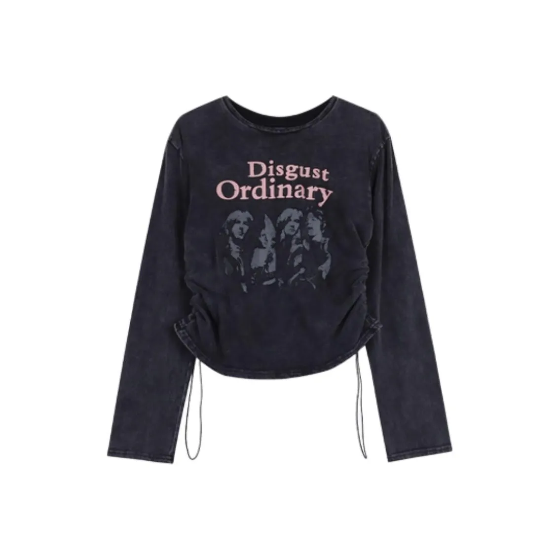 IUNOP Сладкий и Пряный HIGH RISE Тесный крой Для танцев Длинный рукав Т-рубашка Женская