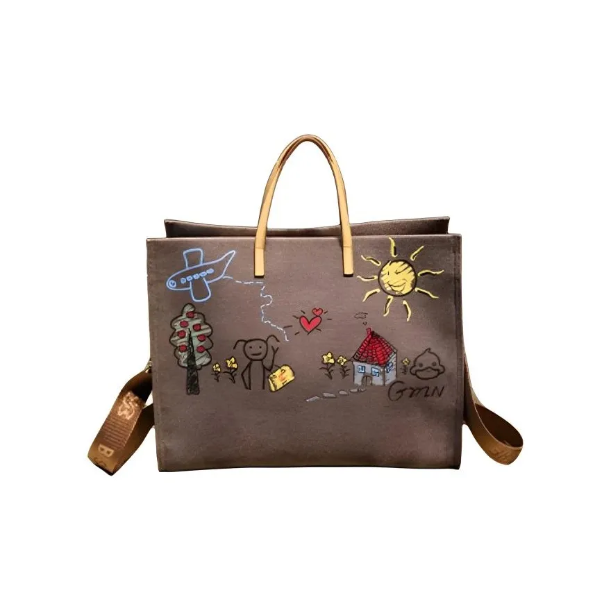 VIHUS Холст Плечевая Сумка Тоут Сумка Женская Черный Армейский Зеленый