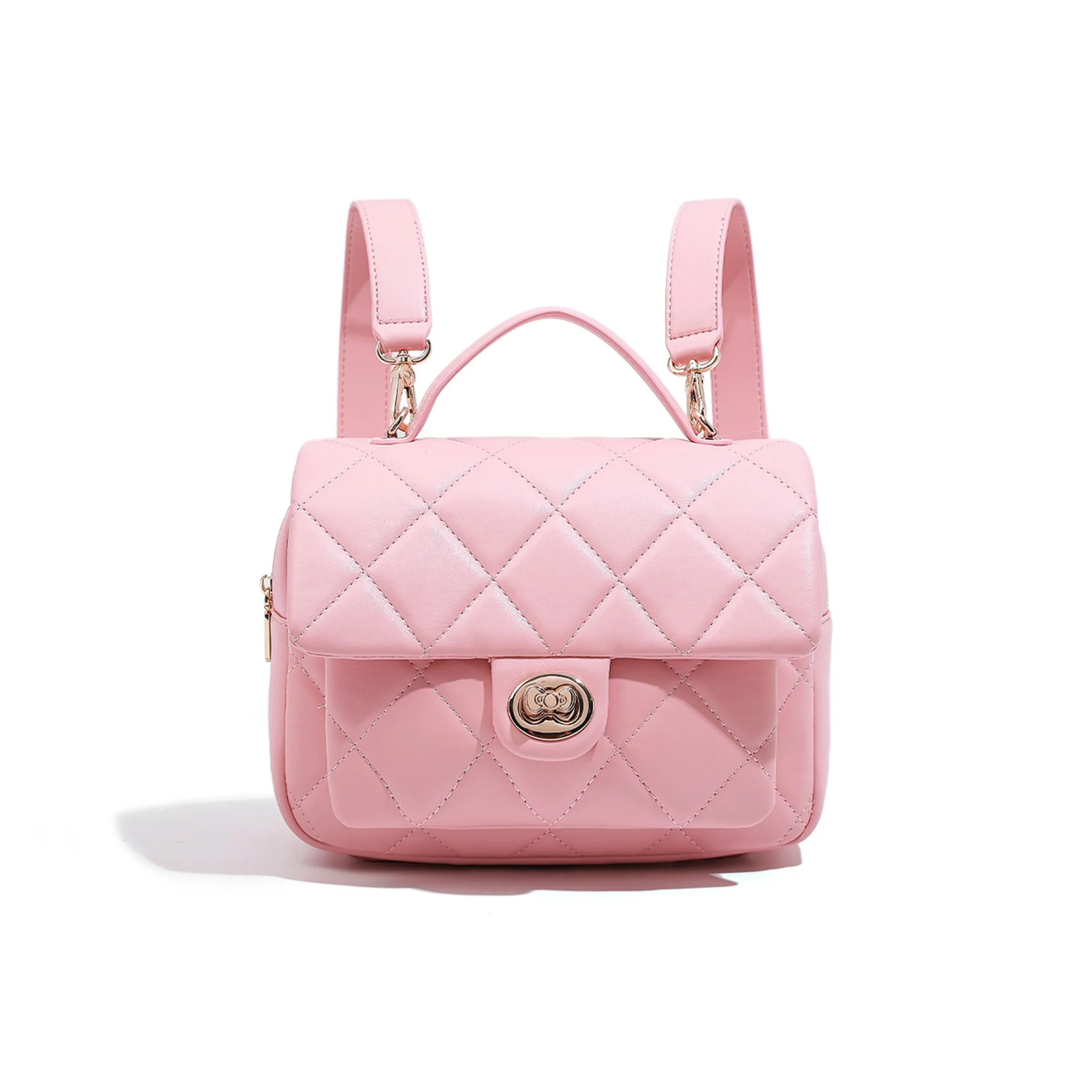 Sanrio Hello Kitty PU (полиуретан) рюкзак женский розовый экрю